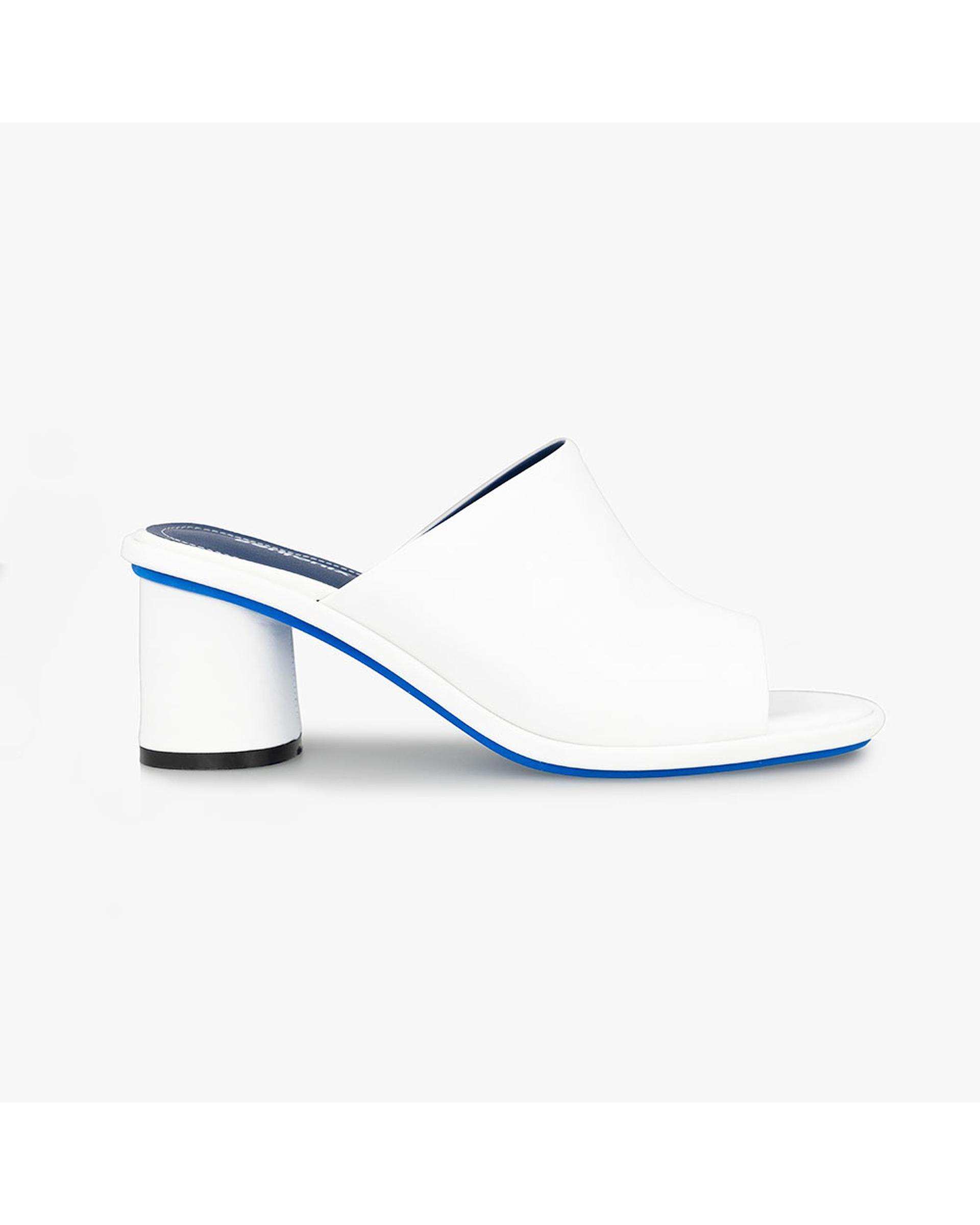 صندل چرم زنانه پاشنه بلند طبی سفید برتونیکس Berttonix کد H-6300