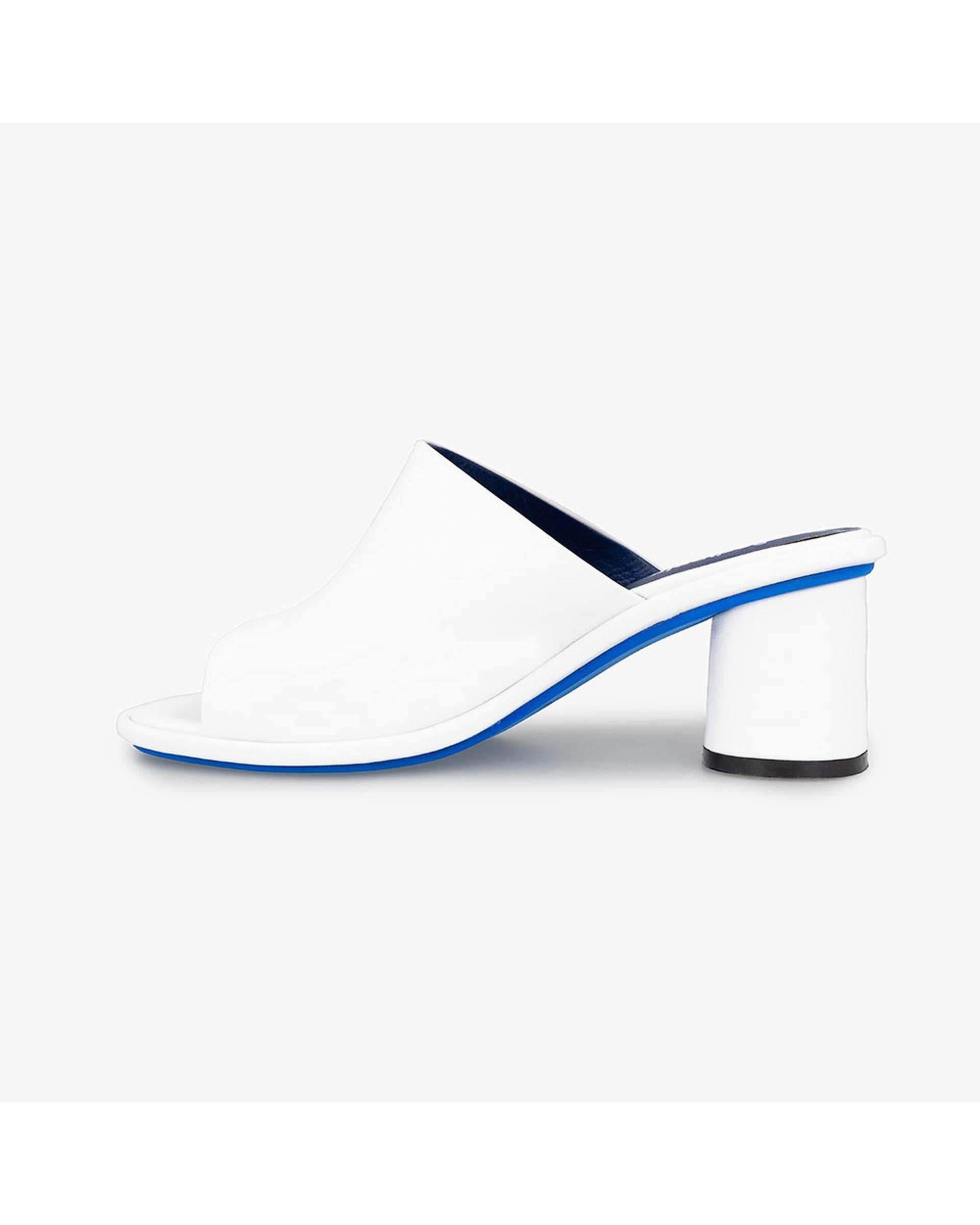 صندل چرم زنانه پاشنه بلند طبی سفید برتونیکس Berttonix کد H-6300