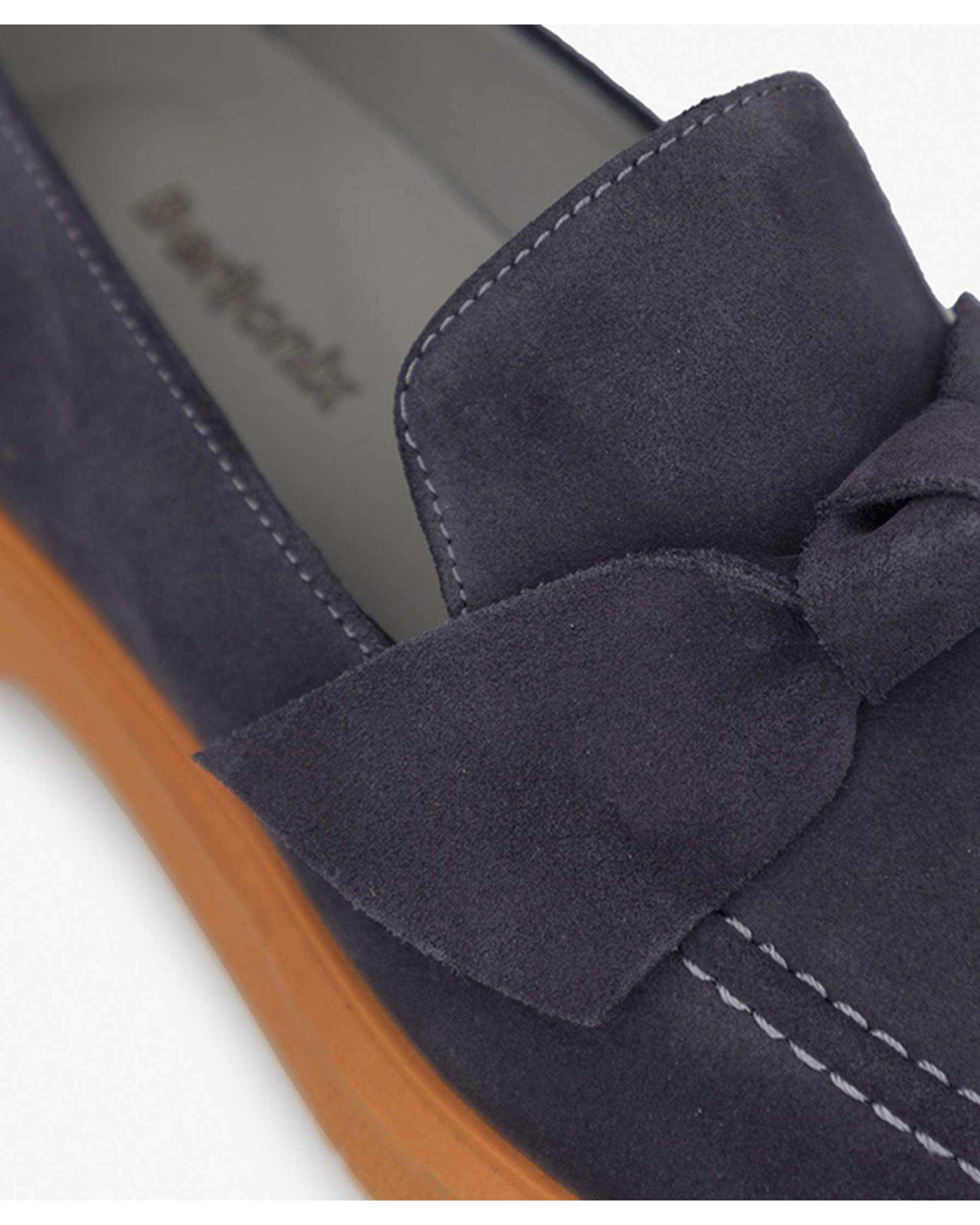 کفش چرم زنانه کژوال طبی طوسی تیره برتونیکس Berttonix کد H-4030