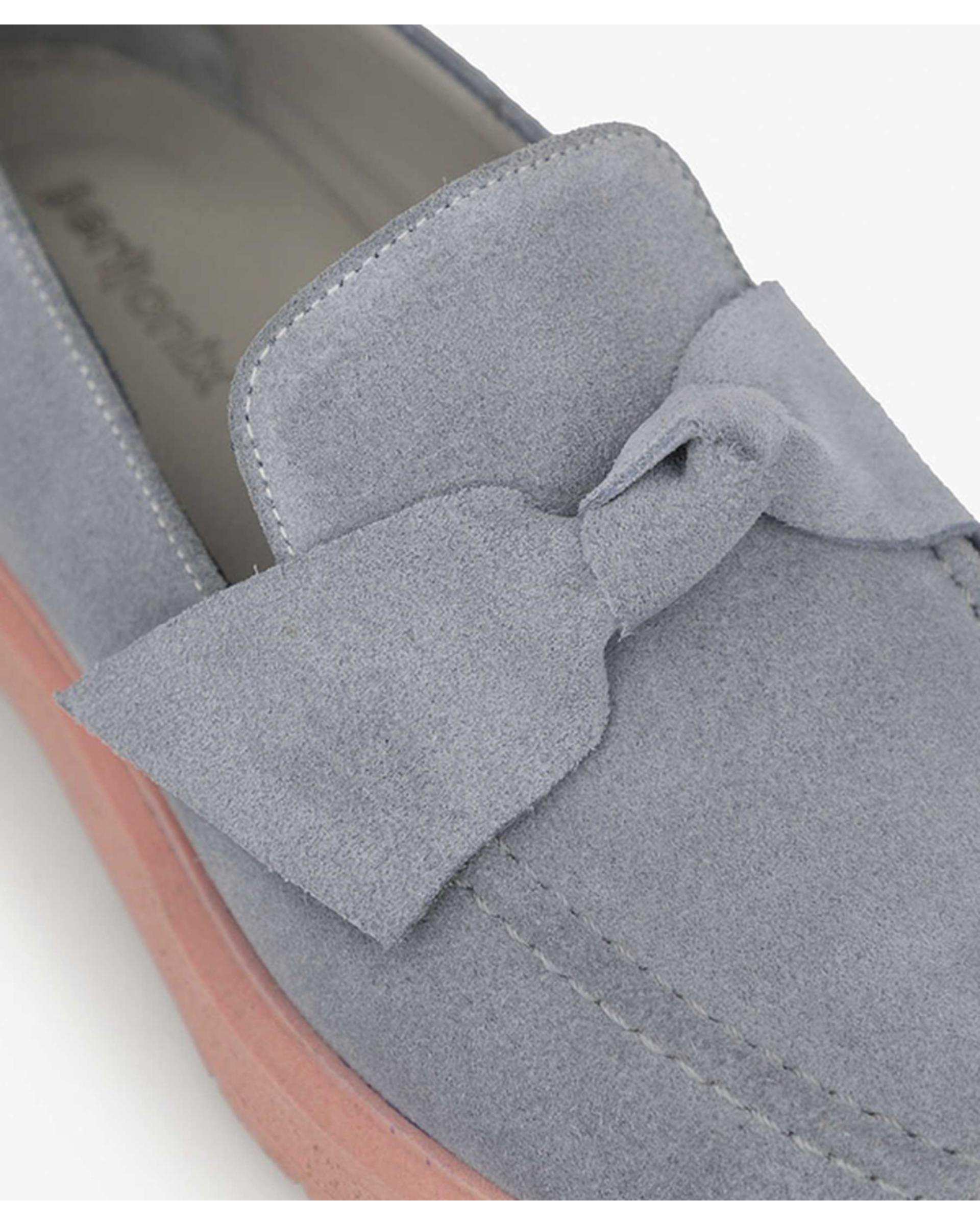 کفش چرم زنانه کژوال طبی طوسی برتونیکس Berttonix کد H-4030