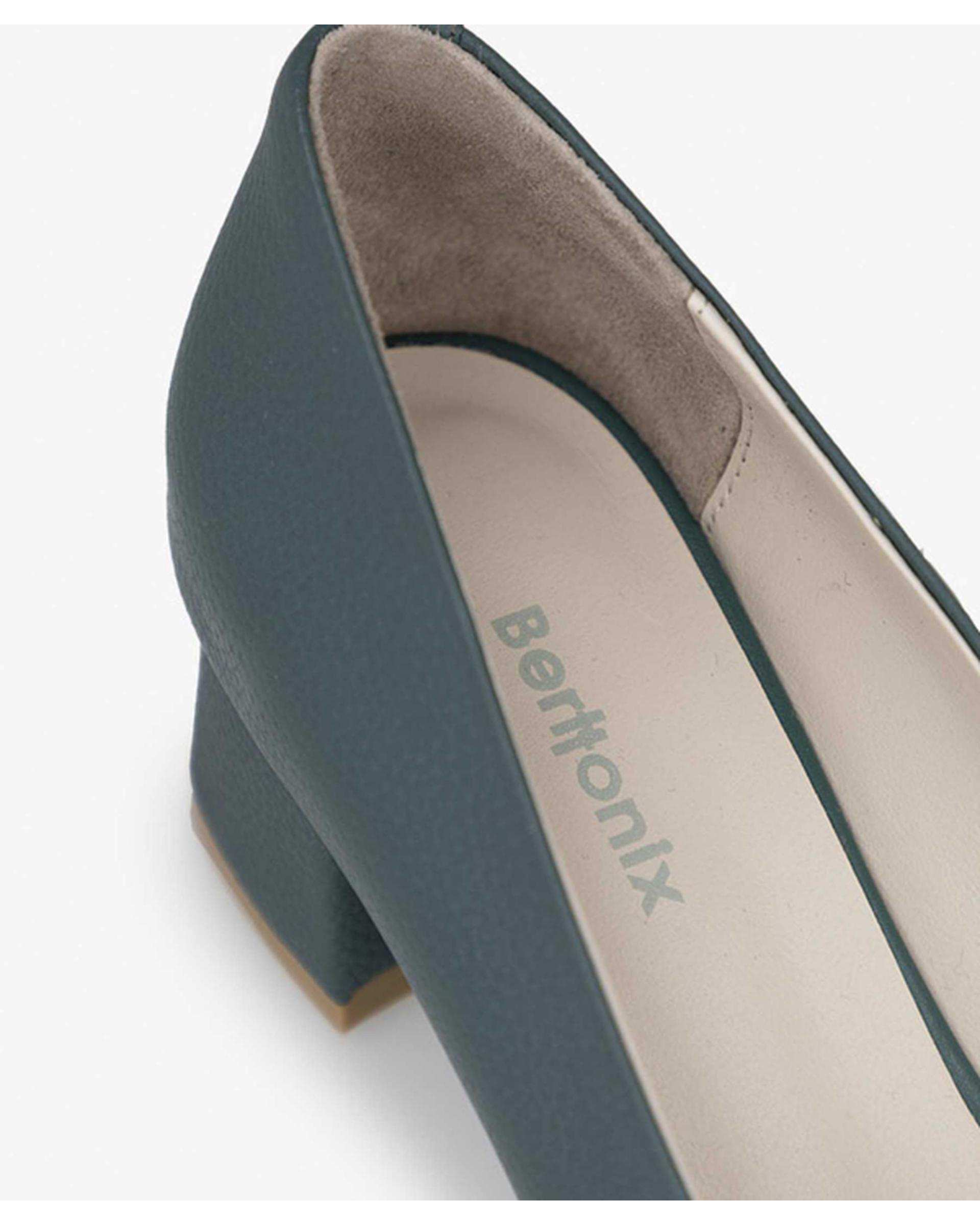 کفش چرم زنانه طبی پاشه بلند سبز برتونیکس Berttonix کد H-4400