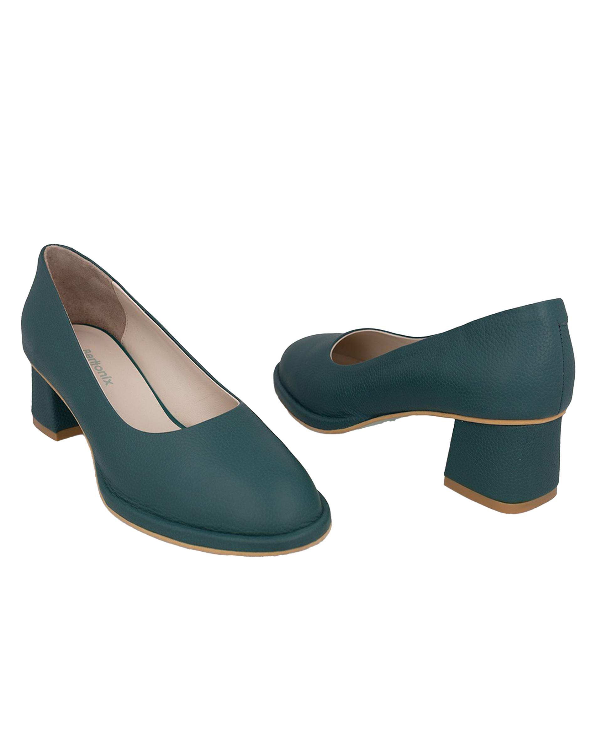 کفش چرم زنانه طبی پاشه بلند سبز برتونیکس Berttonix کد H-4400