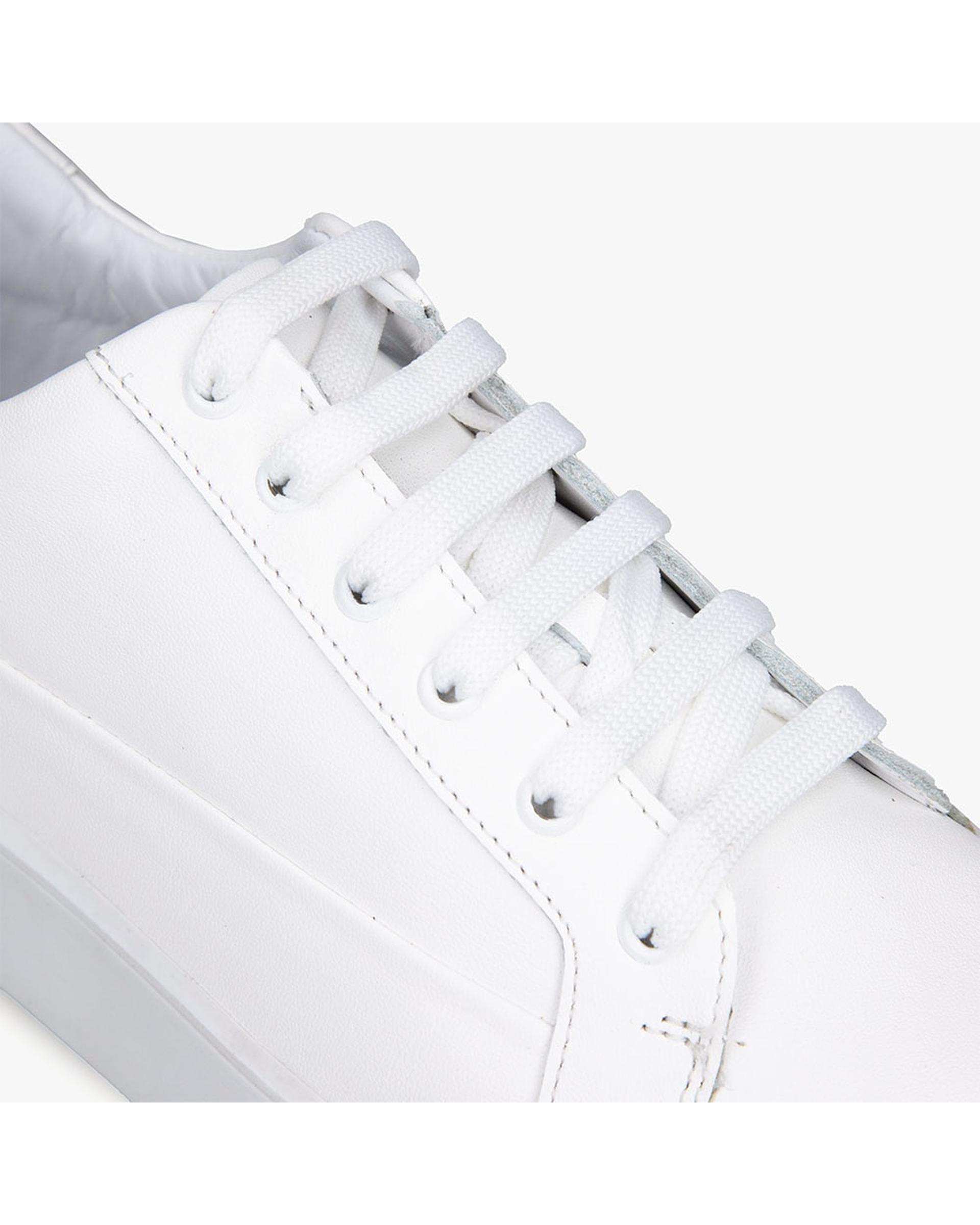 کفش چرم زنانه کژوال طبی سفید برتونیکس Berttonix کد A-4023