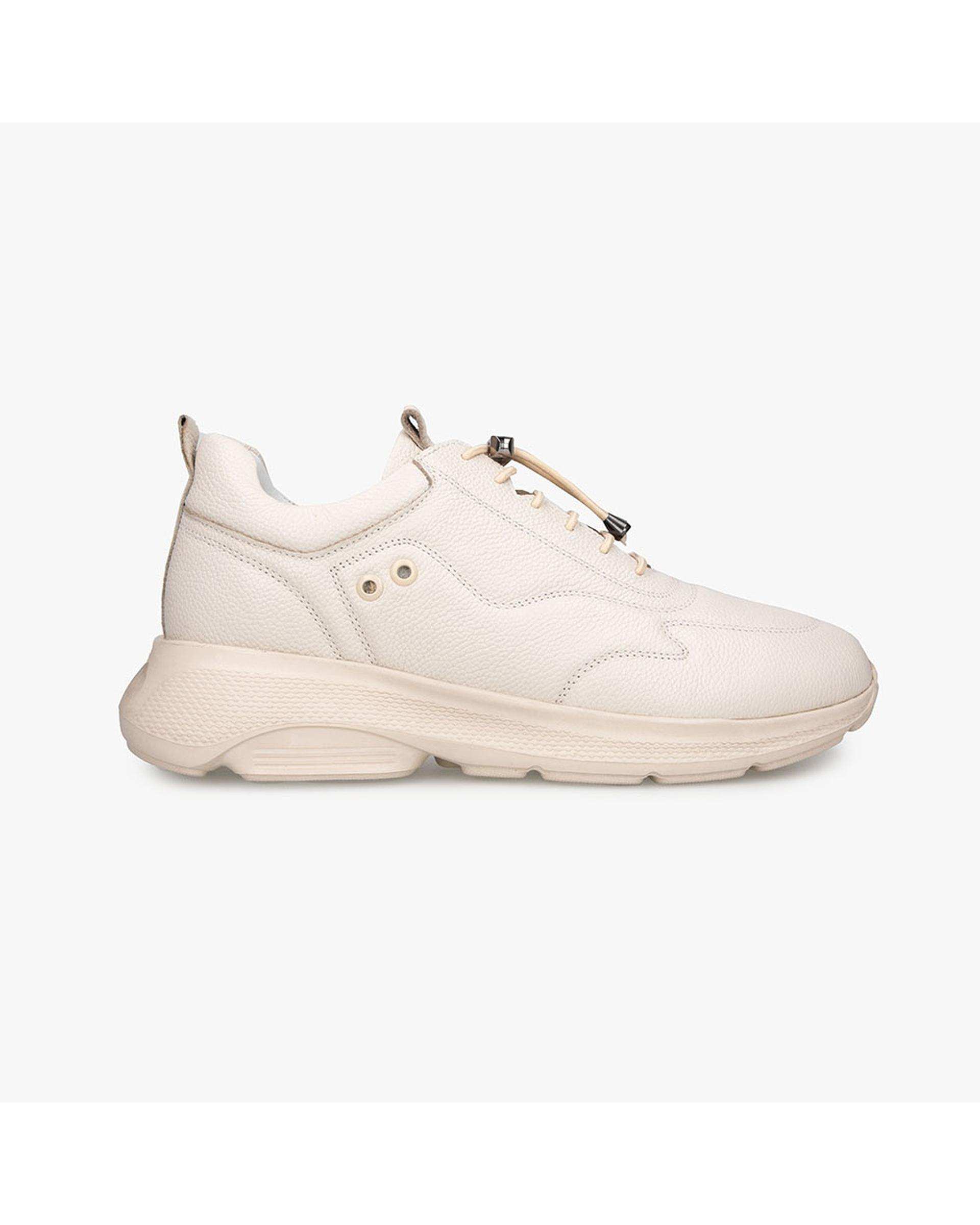 کفش چرم زنانه کژوال طبی کرم برتونیکس Berttonix کد A-4021