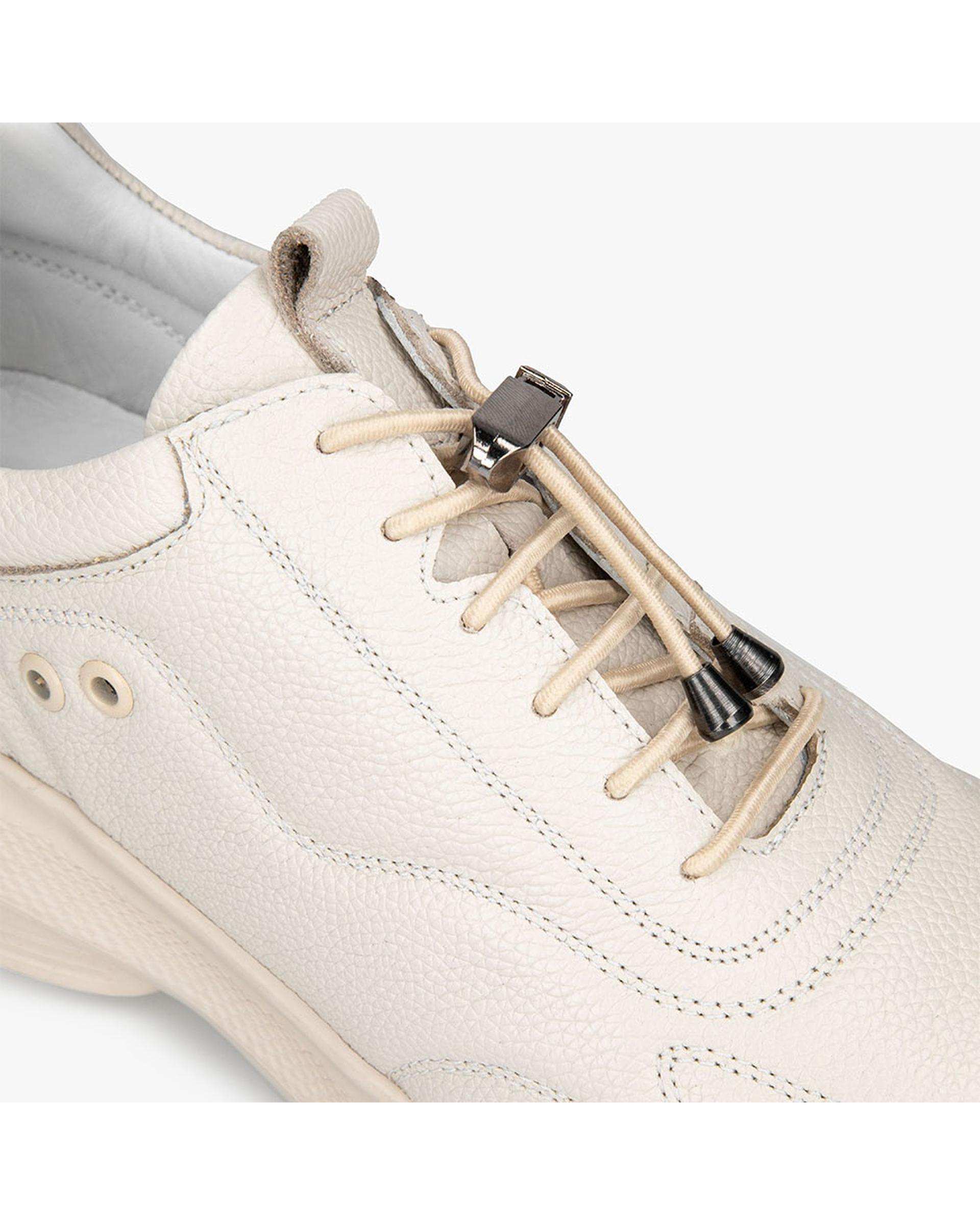 کفش چرم زنانه کژوال طبی کرم برتونیکس Berttonix کد A-4021