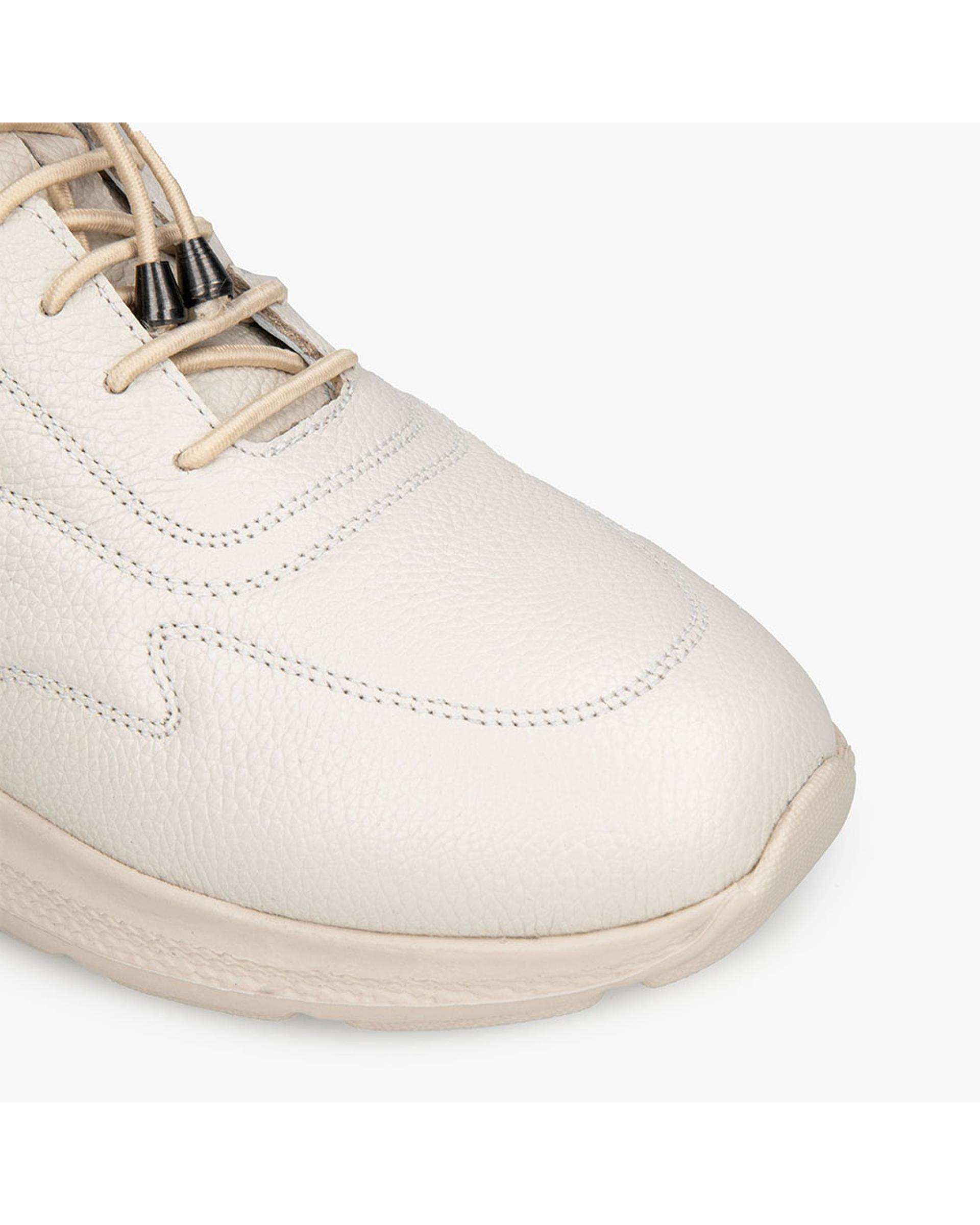 کفش چرم زنانه کژوال طبی کرم برتونیکس Berttonix کد A-4021