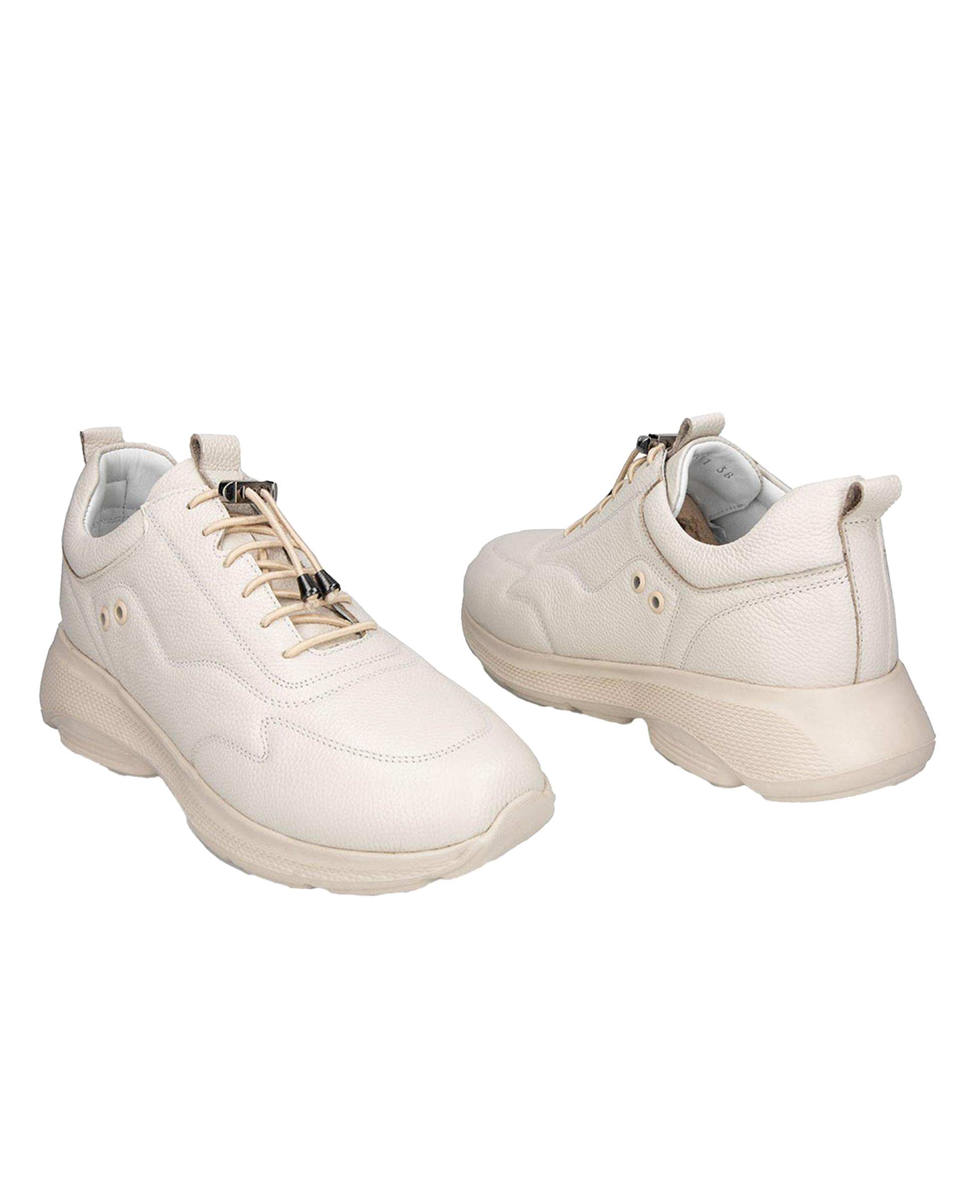 کفش چرم زنانه کژوال طبی کرم برتونیکس Berttonix کد A-4021