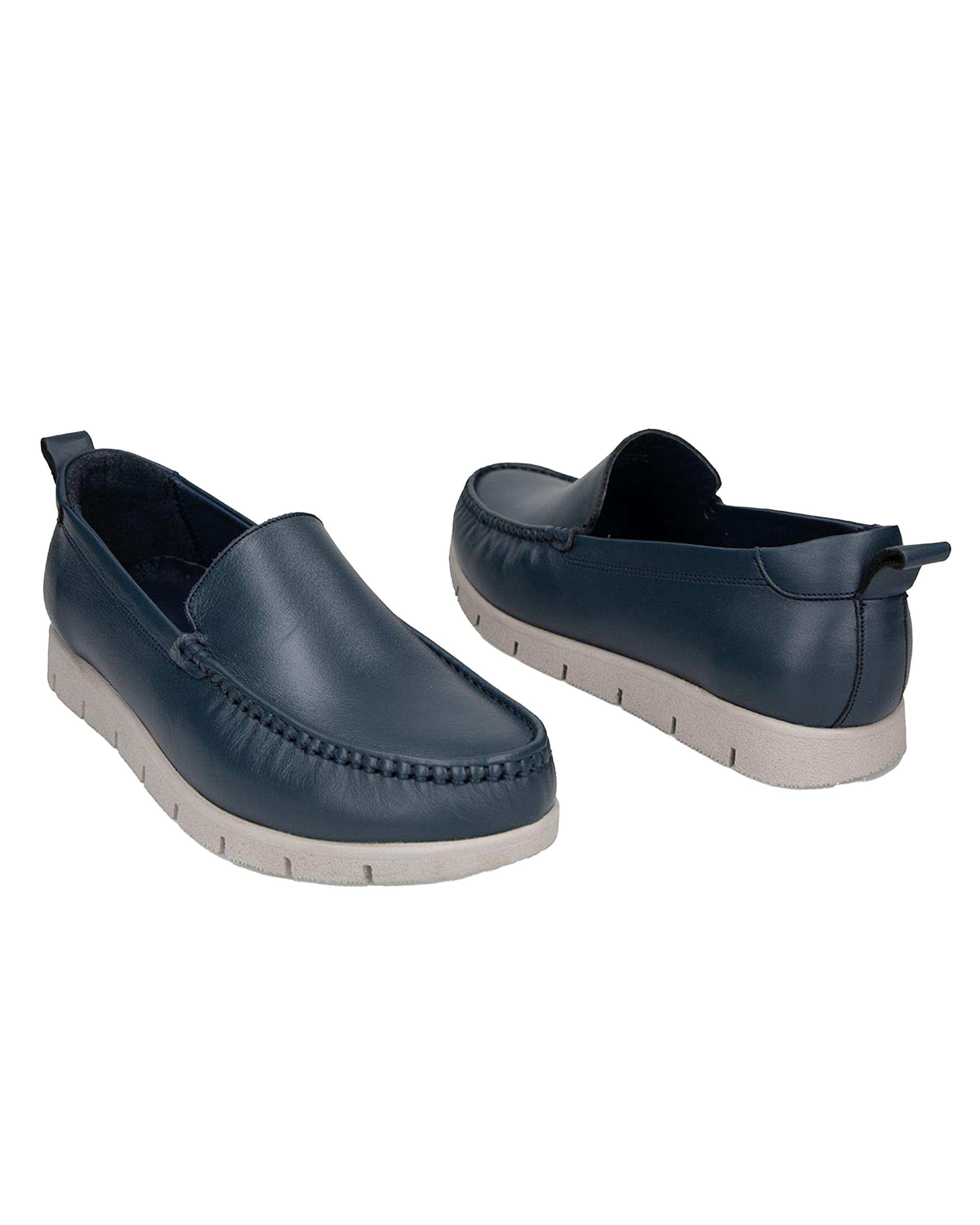 کفش چرم زنانه کژوال طبی سرمه ای برتونیکس Berttonix کد B 380