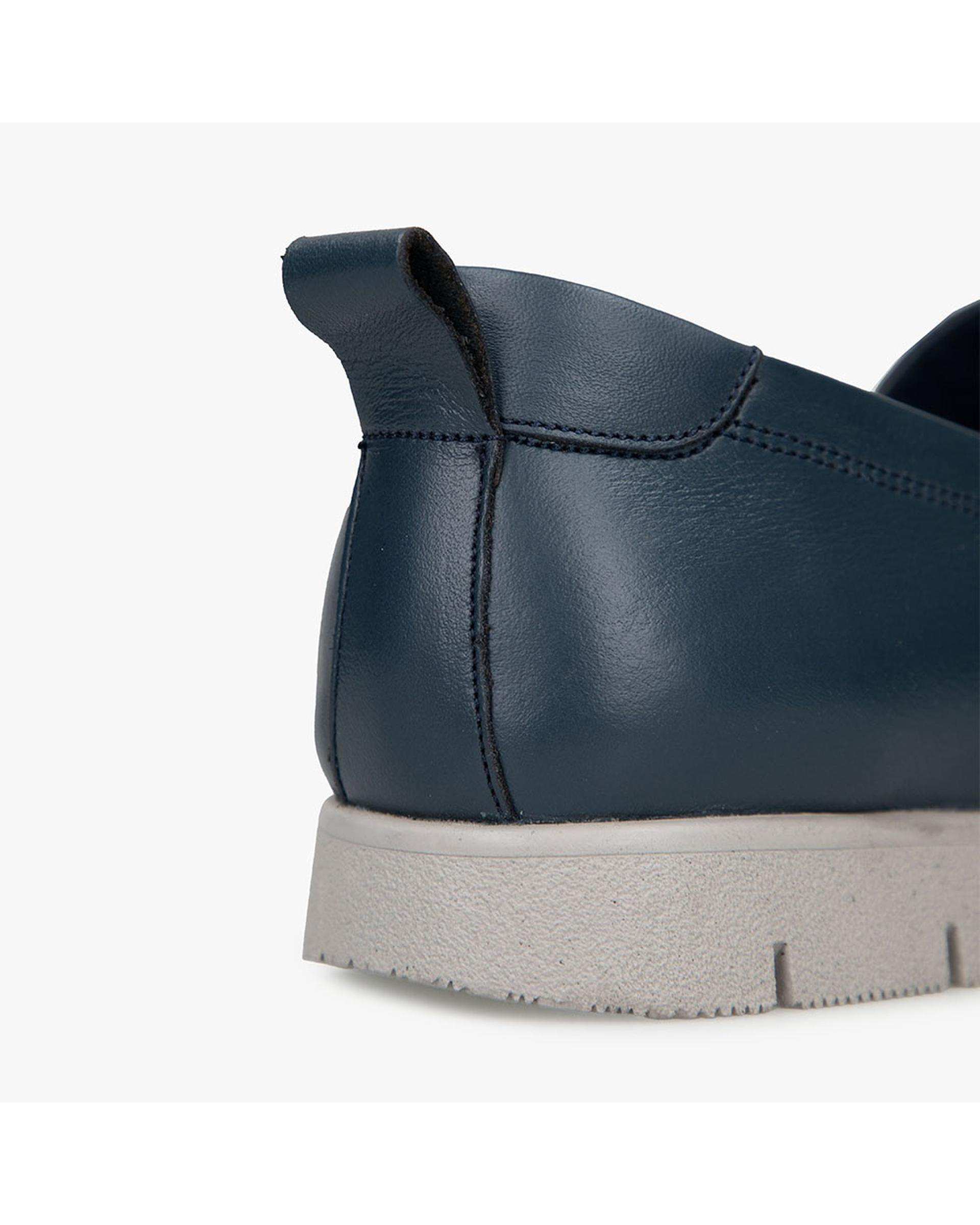 کفش چرم زنانه کژوال طبی سرمه ای برتونیکس Berttonix کد B 380