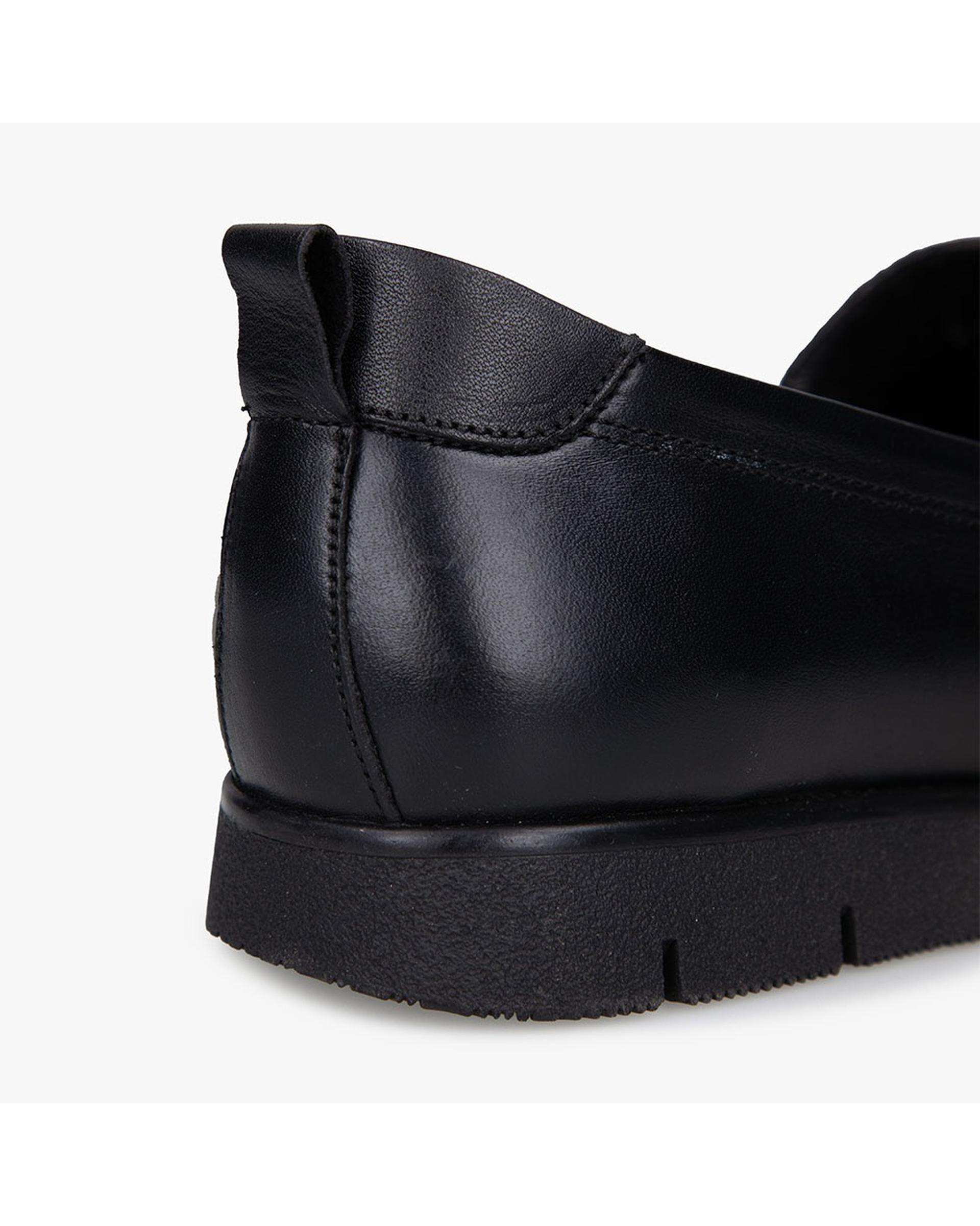 کفش چرم زنانه کژوال طبی مشکی برتونیکس Berttonix کد B 380