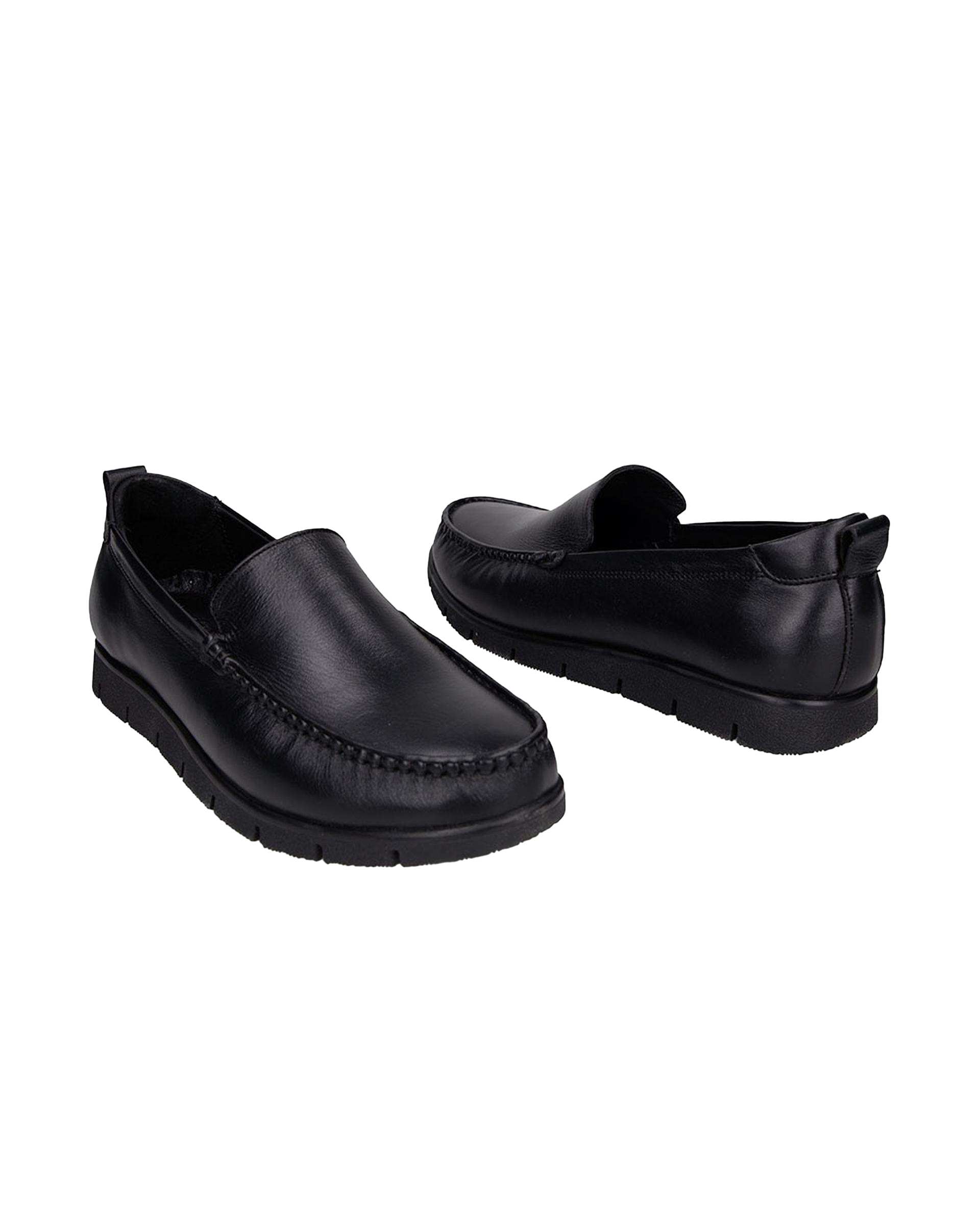 کفش چرم زنانه کژوال طبی مشکی برتونیکس Berttonix کد B 380