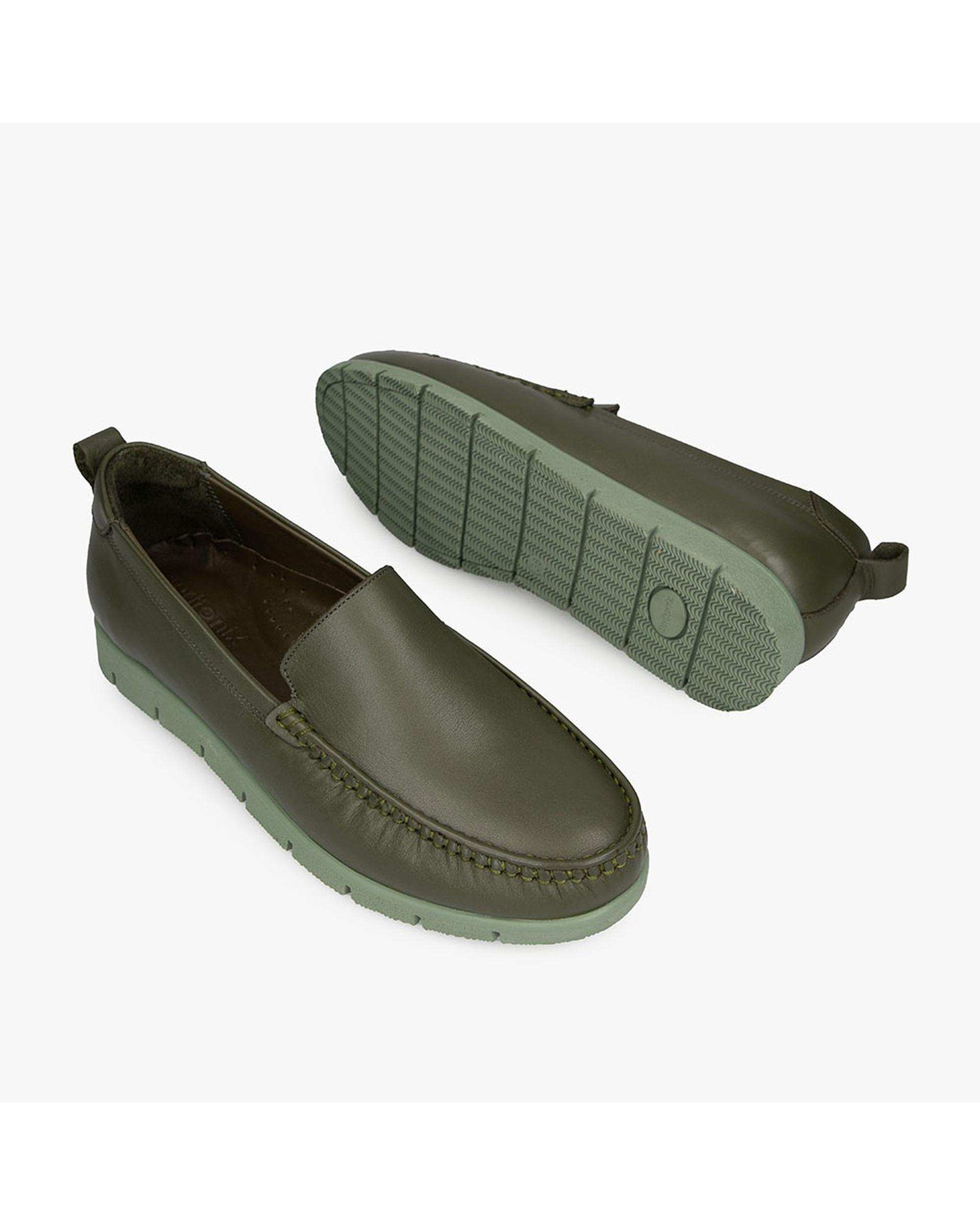 کفش چرم زنانه کژوال طبی سبز برتونیکس Berttonix کد B 380