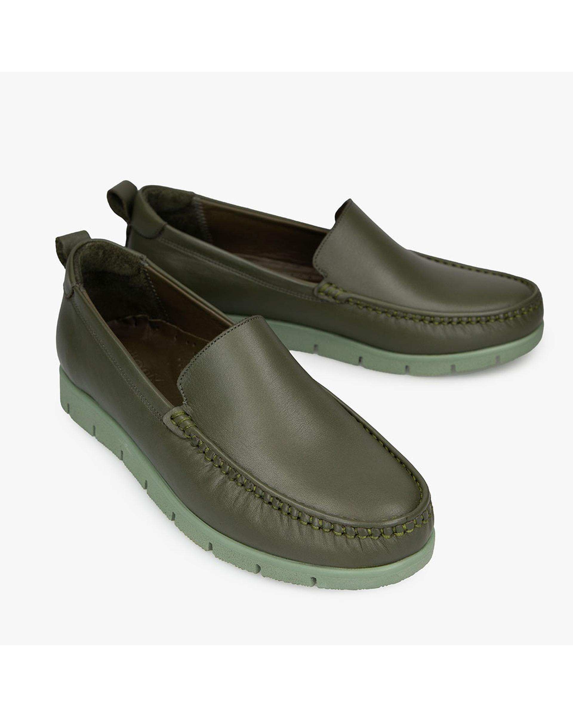 کفش چرم زنانه کژوال طبی سبز برتونیکس Berttonix کد B 380