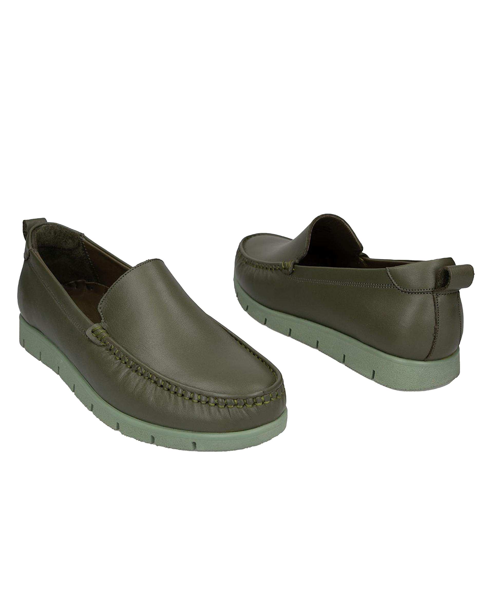 کفش چرم زنانه کژوال طبی سبز برتونیکس Berttonix کد B 380