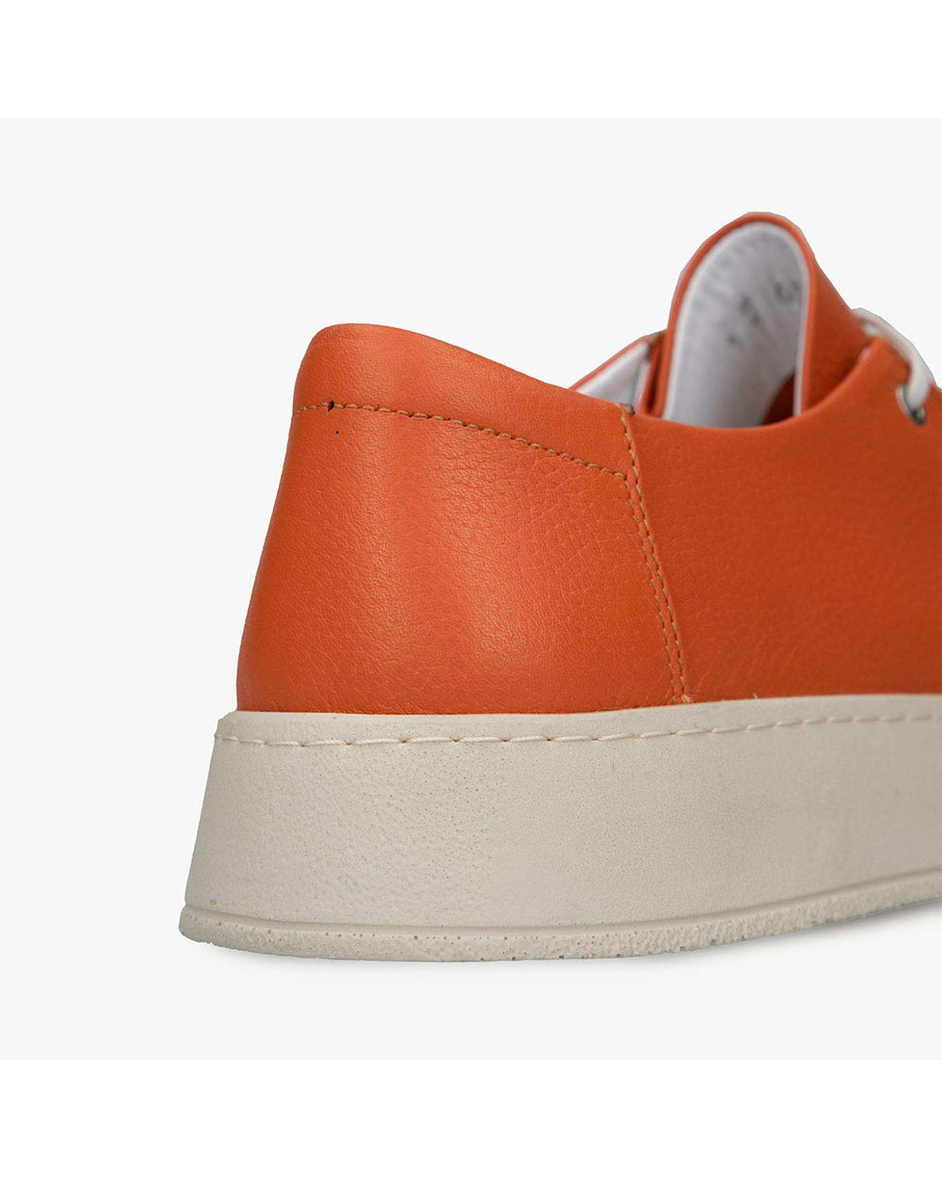 کفش چرم زنانه کژوال طبی نارنجی برتونیکس Berttonix کد A-4025