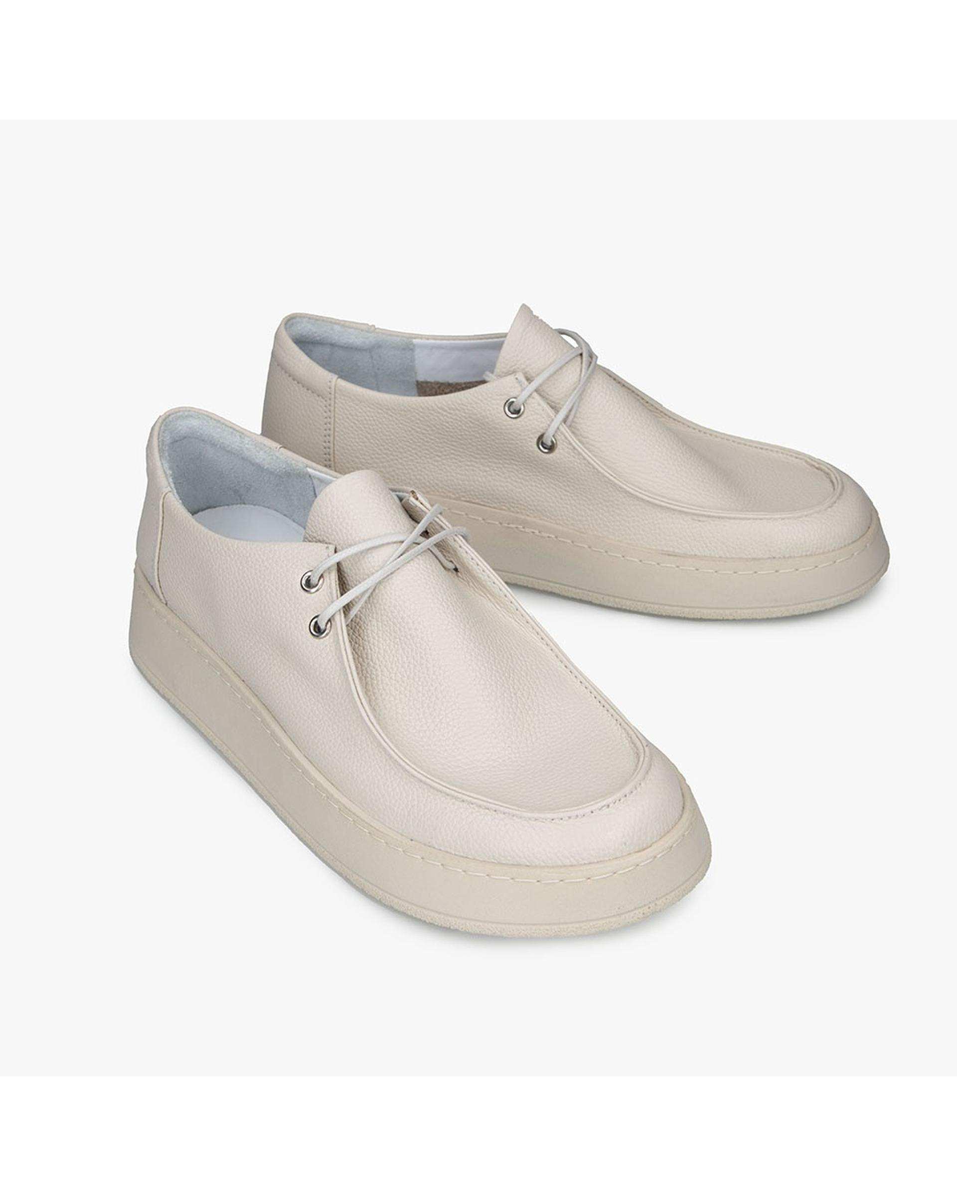 کفش چرم زنانه کژوال طبی کرم برتونیکس Berttonix کد A-4025