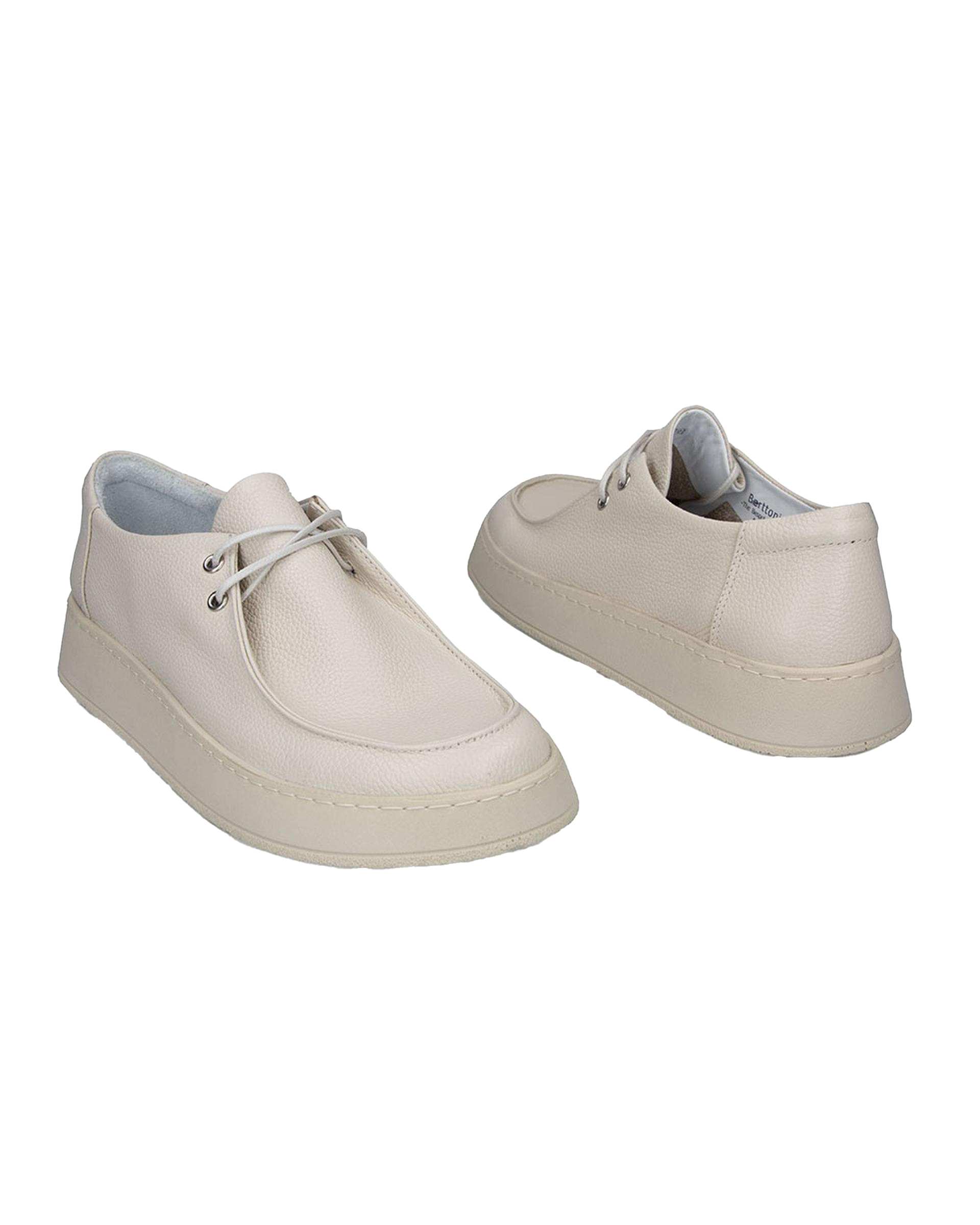 کفش چرم زنانه کژوال طبی کرم برتونیکس Berttonix کد A-4025