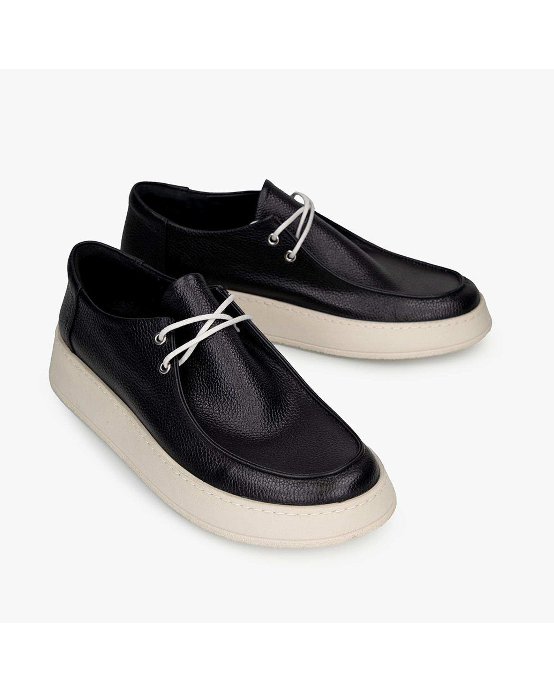 کفش چرم زنانه کژوال طبی مشکی برتونیکس Berttonix کد A-4025