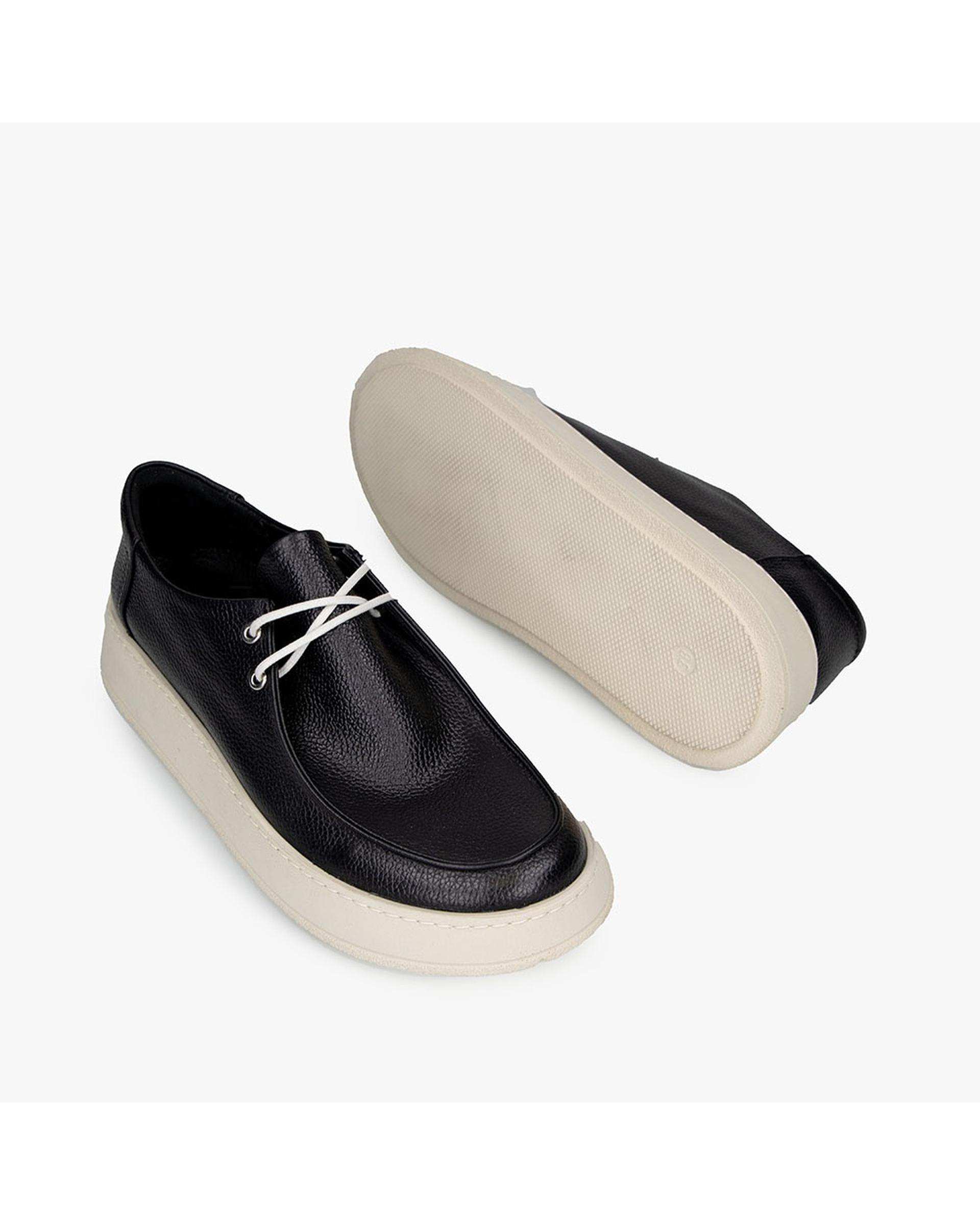 کفش چرم زنانه کژوال طبی مشکی برتونیکس Berttonix کد A-4025