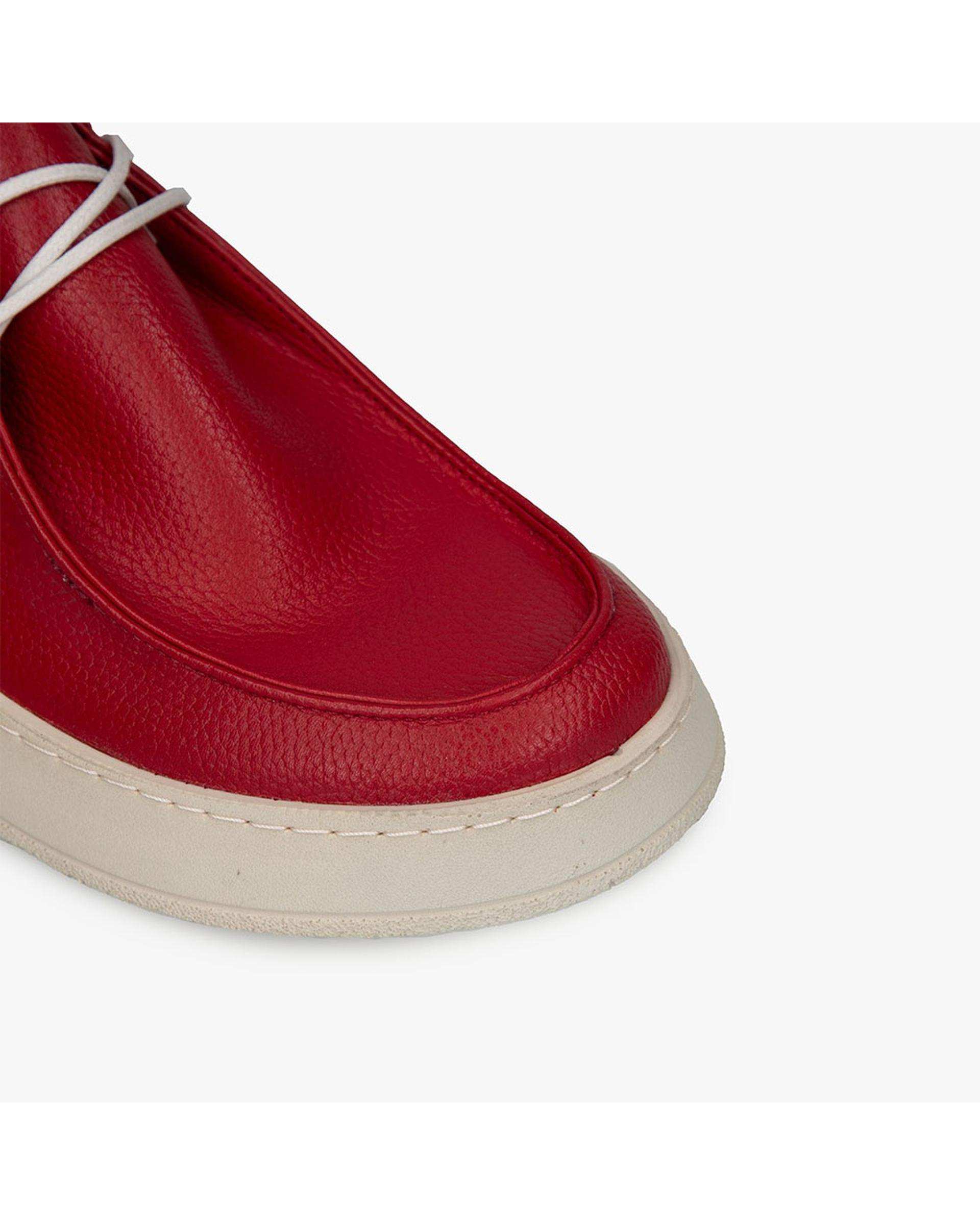 کفش چرم زنانه کژوال طبی قرمز برتونیکس Berttonix کد A-4025