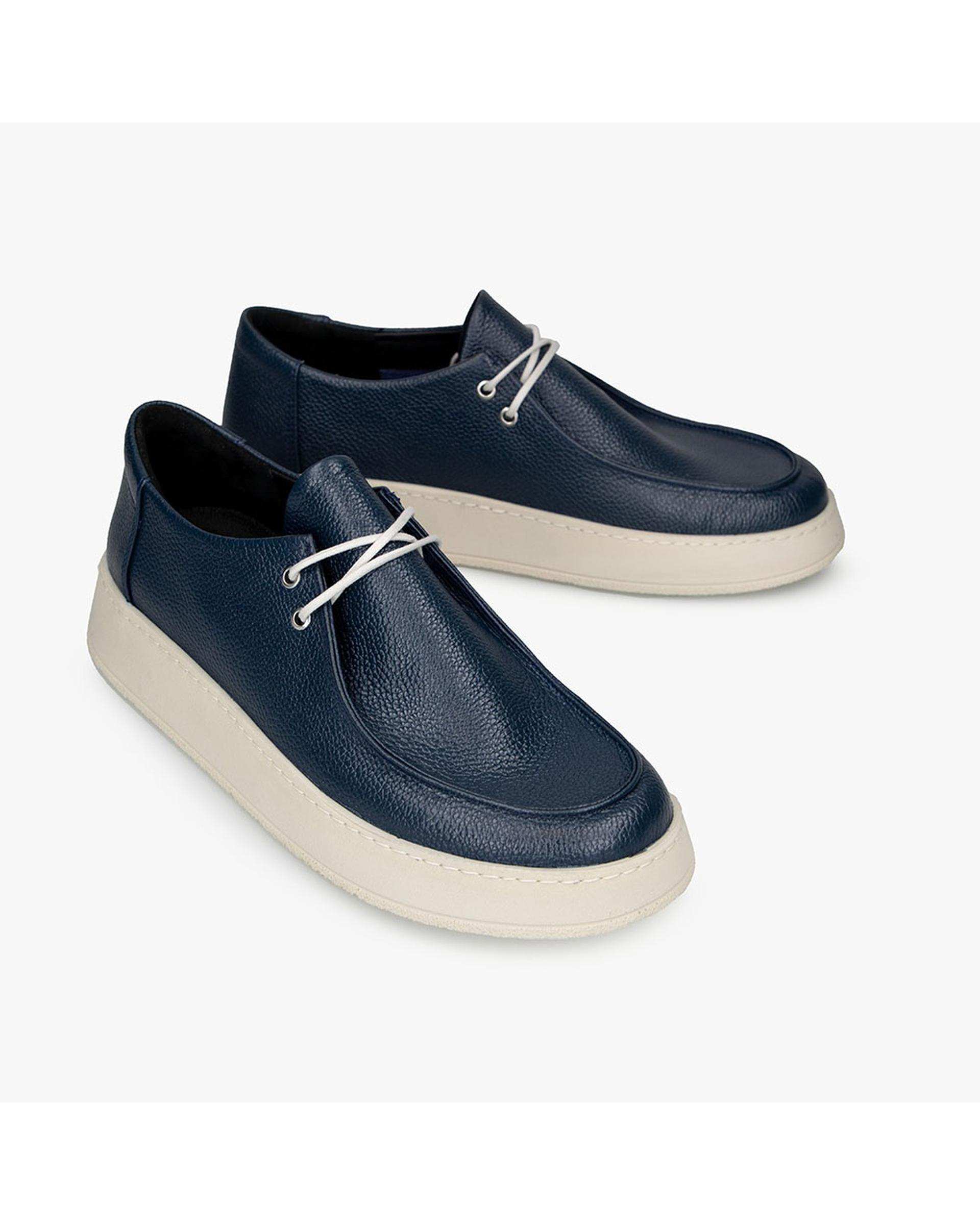 کفش چرم زنانه کژوال طبی سرمه ای برتونیکس Berttonix کد A-4025