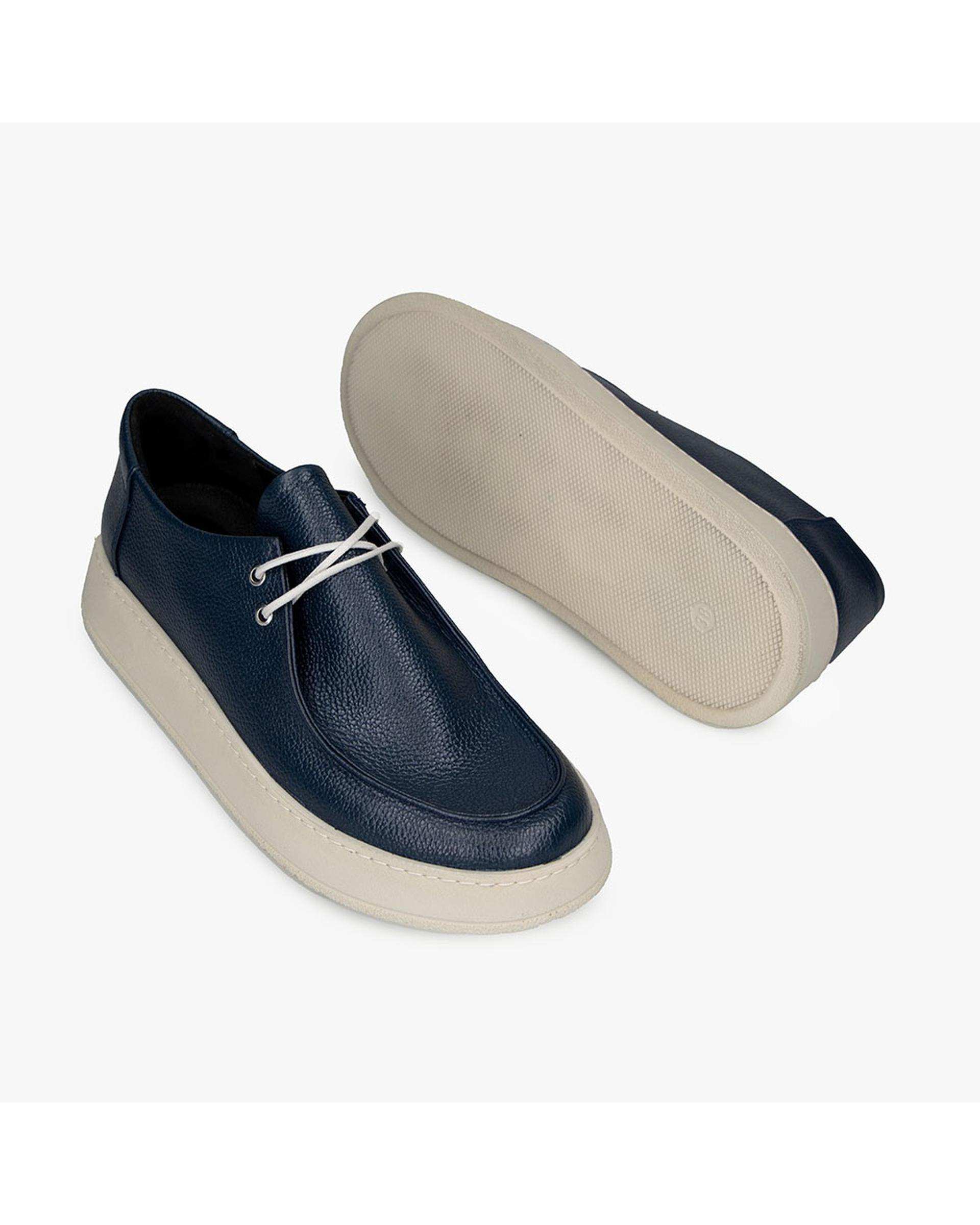 کفش چرم زنانه کژوال طبی سرمه ای برتونیکس Berttonix کد A-4025