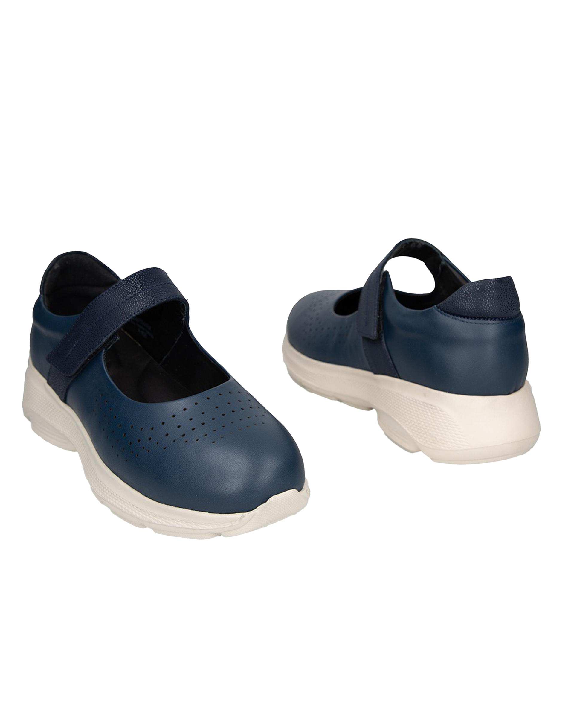 کفش چرم زنانه کژوال طبی سرمه ای برتونیکس Berttonix کد A-4020