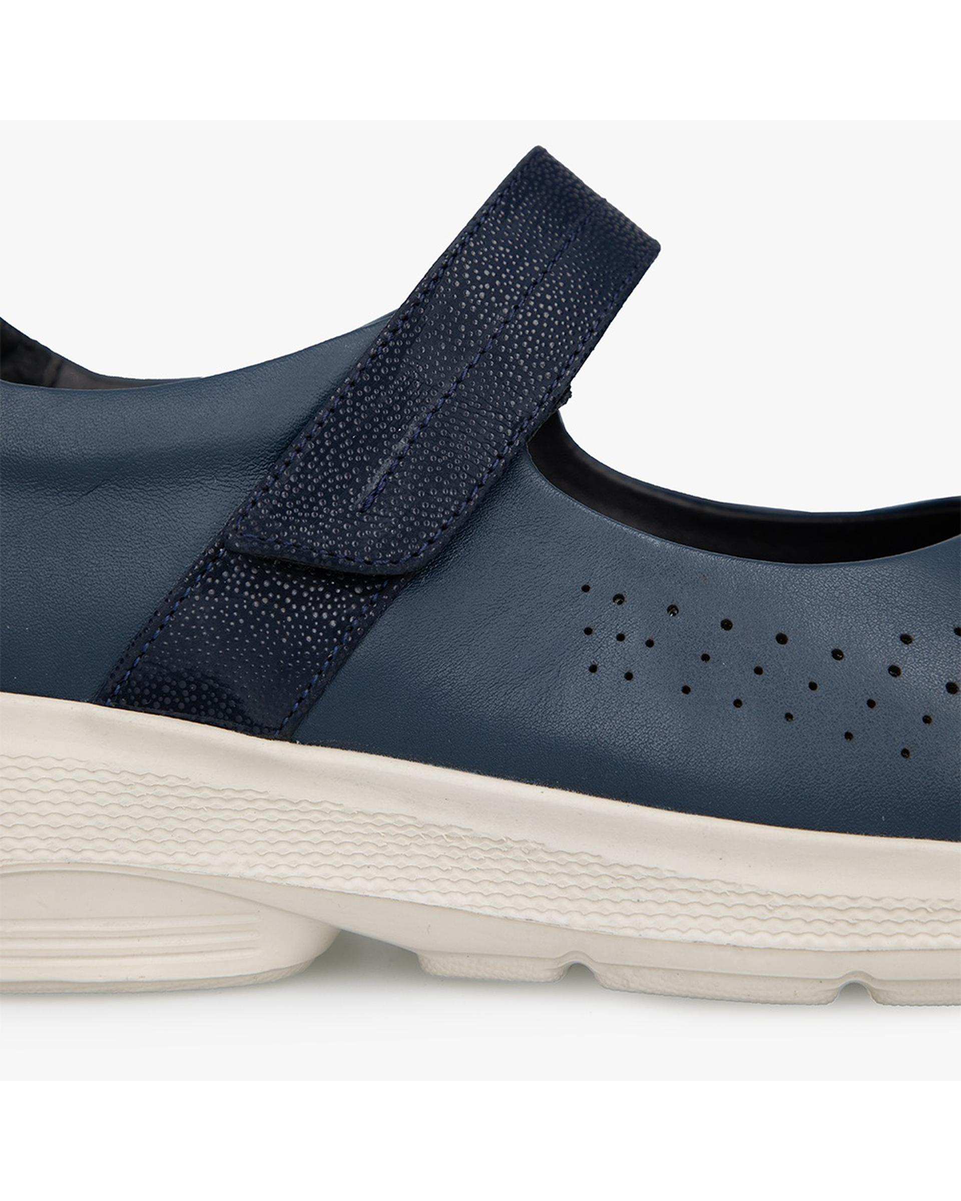 کفش چرم زنانه کژوال طبی سرمه ای برتونیکس Berttonix کد A-4020