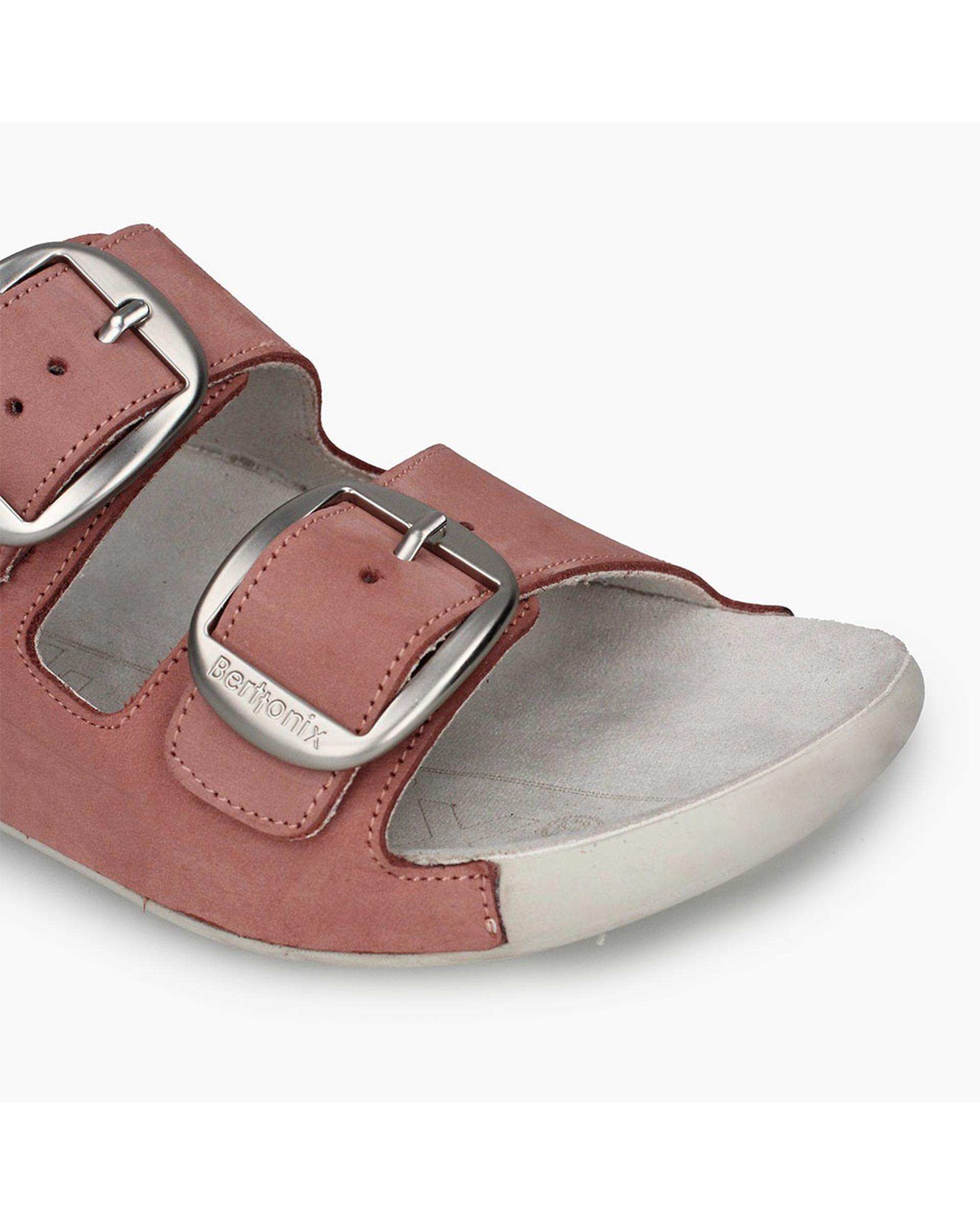 صندل اسلیپر چرم زنانه طبی صورتی برتونیکس Berttonix کد W- 430