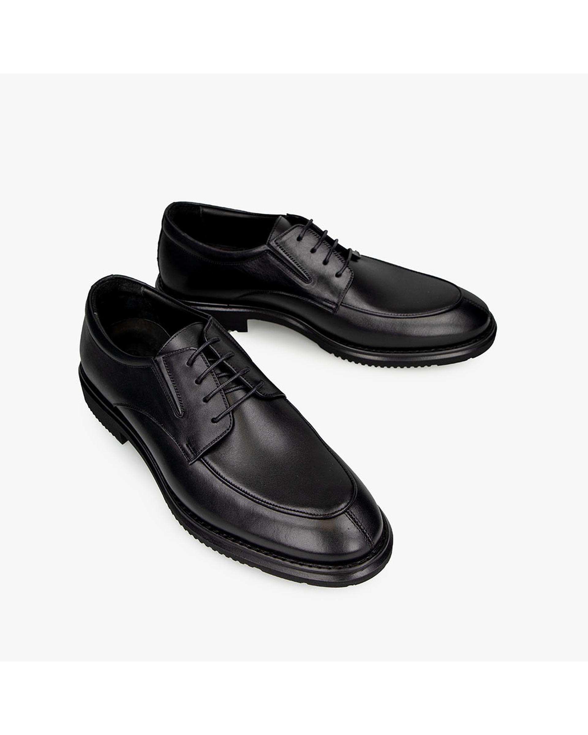 کفش چرم مردانه رسمی طبی مشکی برتونیکس Berttonix کد ES-4048
