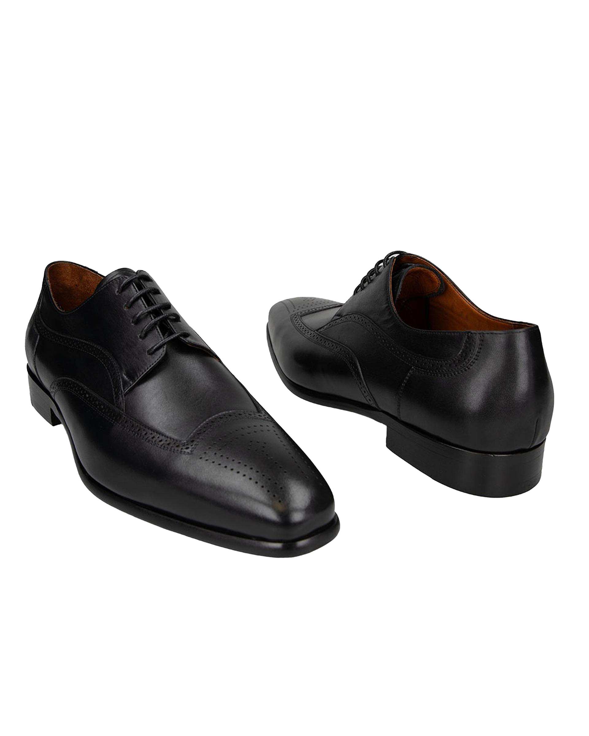 کفش چرم مردانه رسمی طبی مشکی برتونیکس Berttonix کد ES-4052