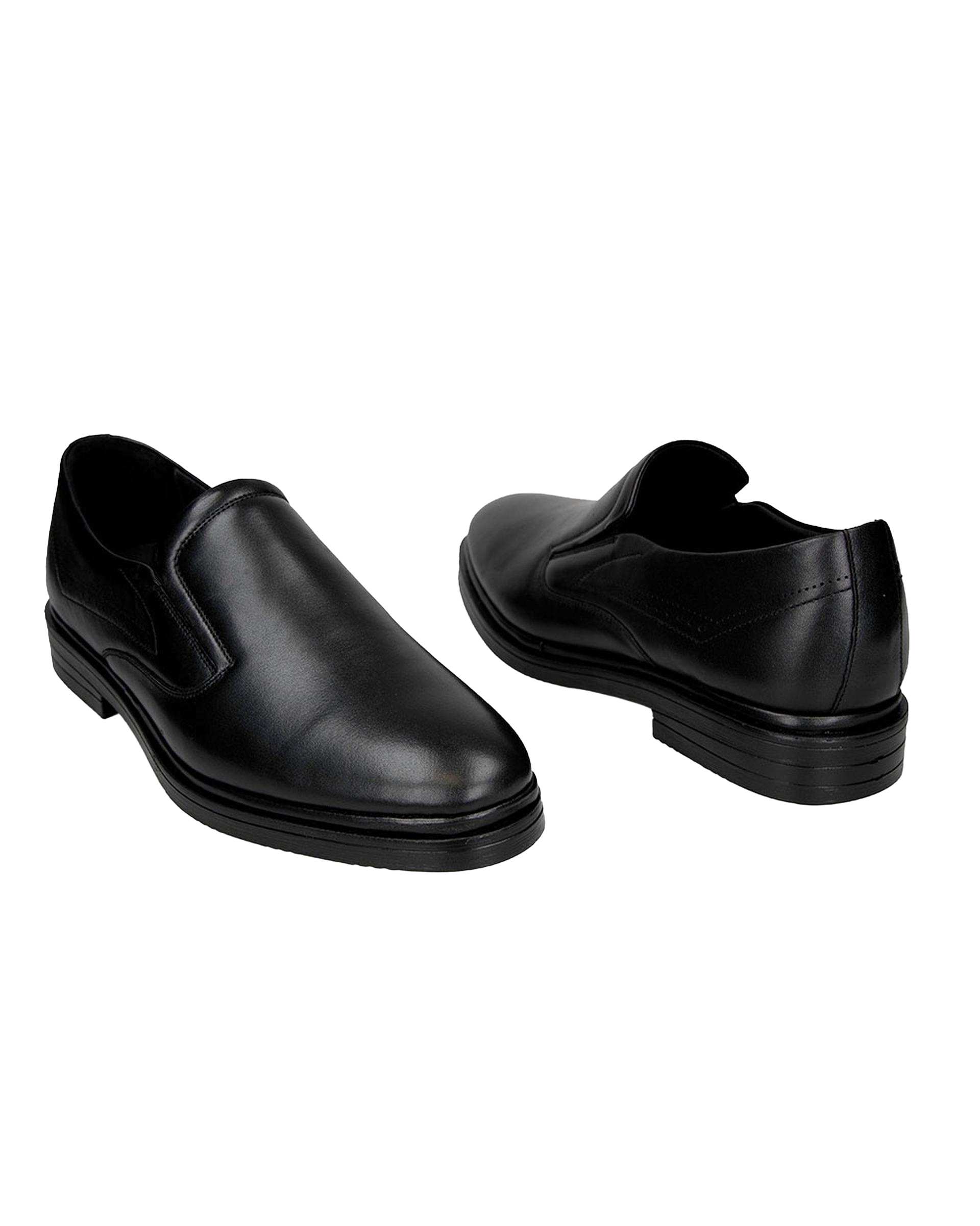 کفش چرم مردانه طبی مشکی برتونیکس Berttonix کد ES-4050