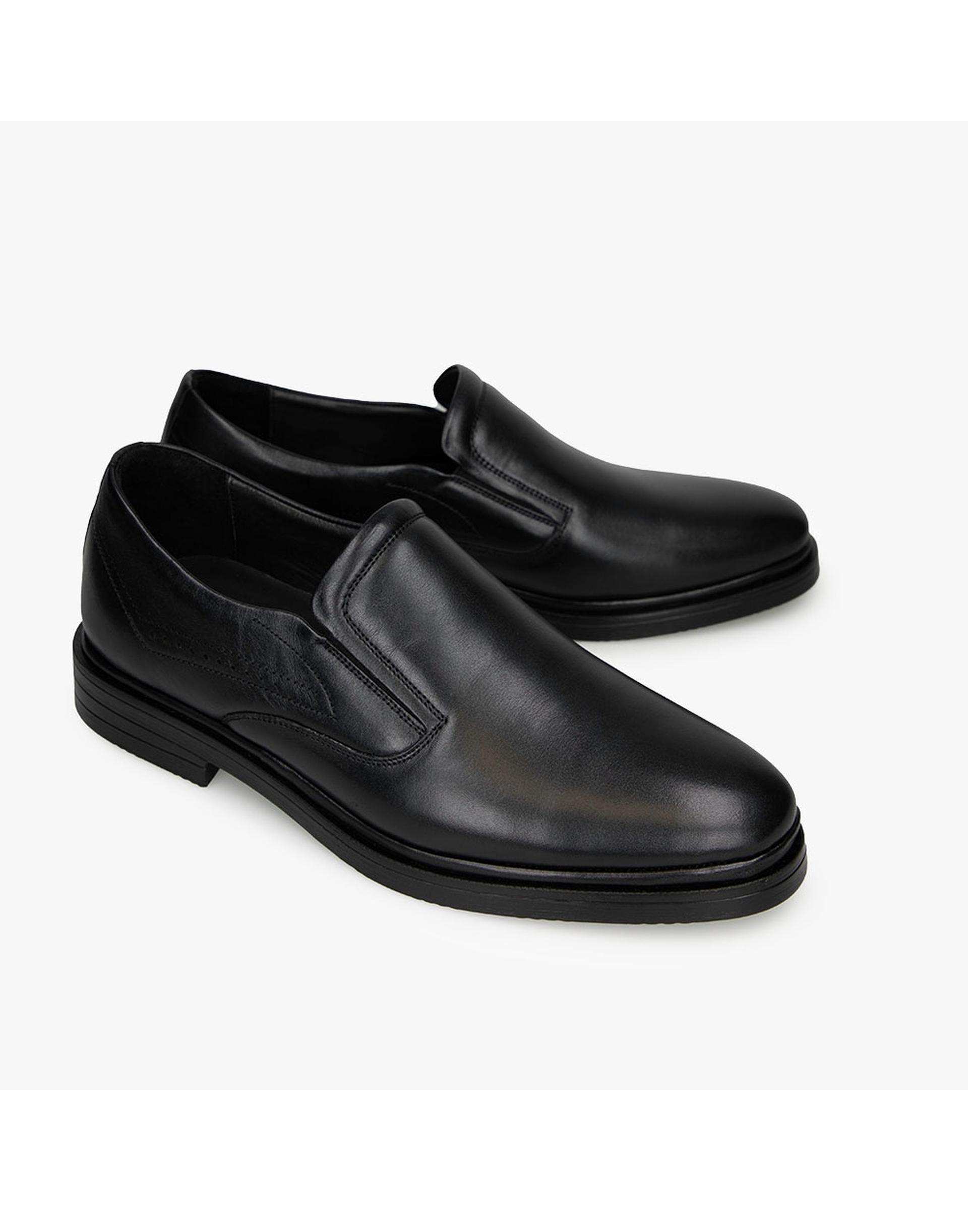 کفش چرم مردانه طبی مشکی برتونیکس Berttonix کد ES-4050