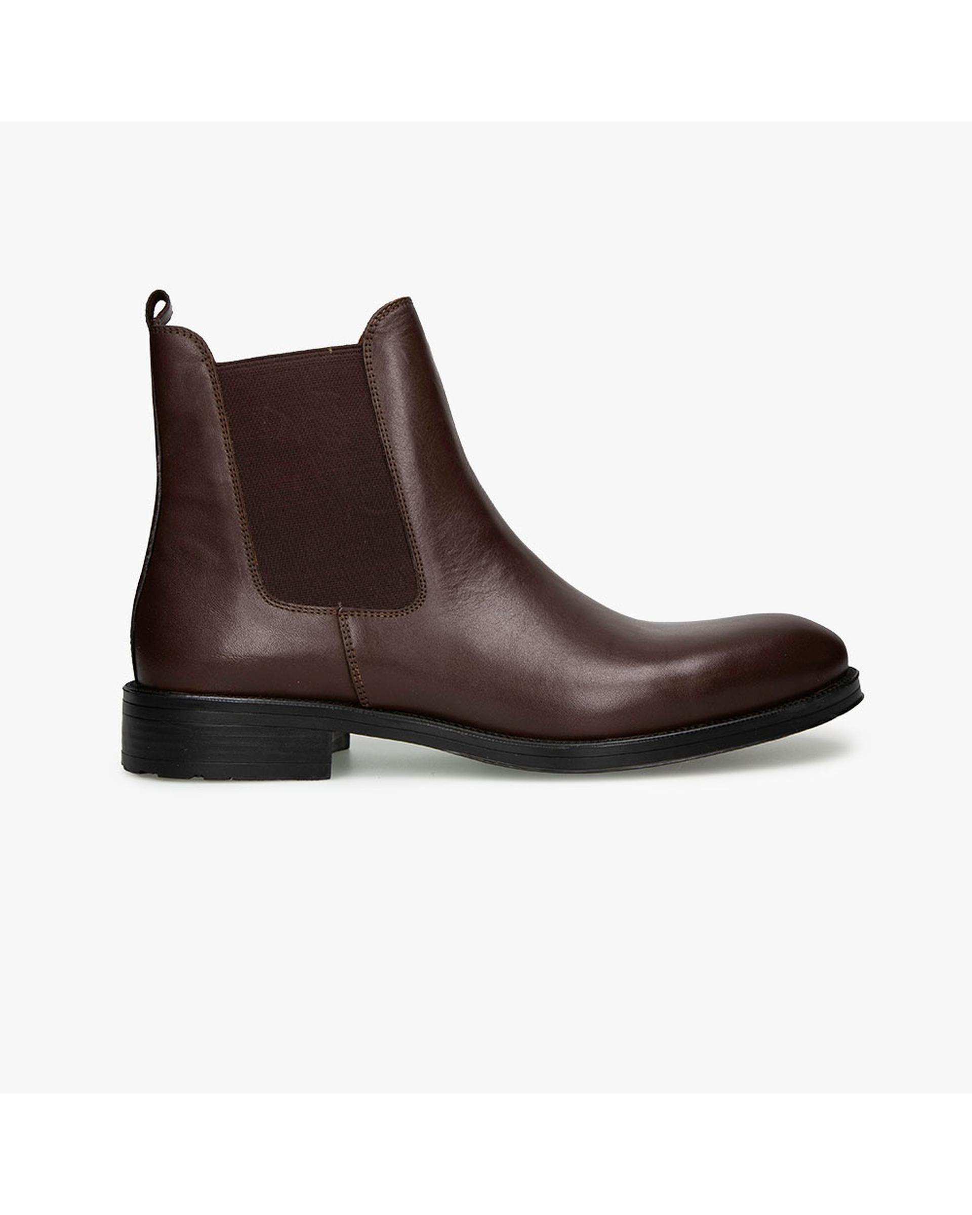 نیم بوت چرم مردانه طبی قهوه ای برتونیکس Berttonix کد ES-4055