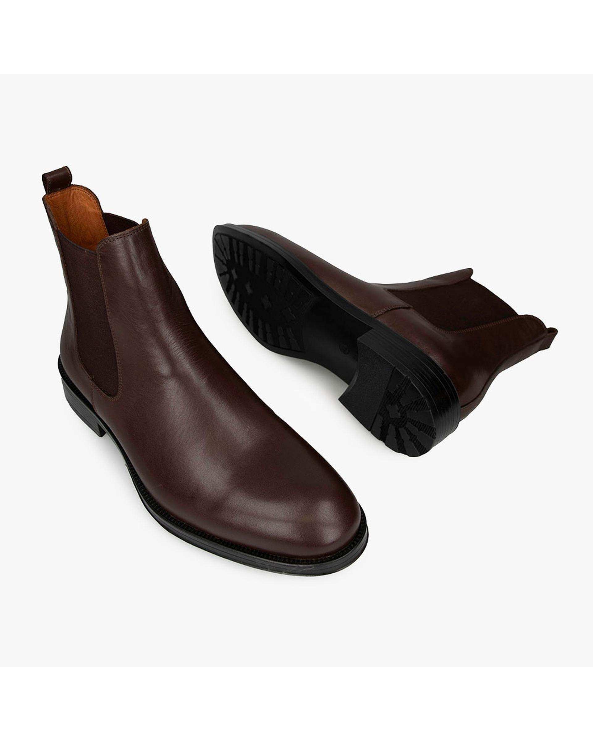 نیم بوت چرم مردانه طبی قهوه ای برتونیکس Berttonix کد ES-4055