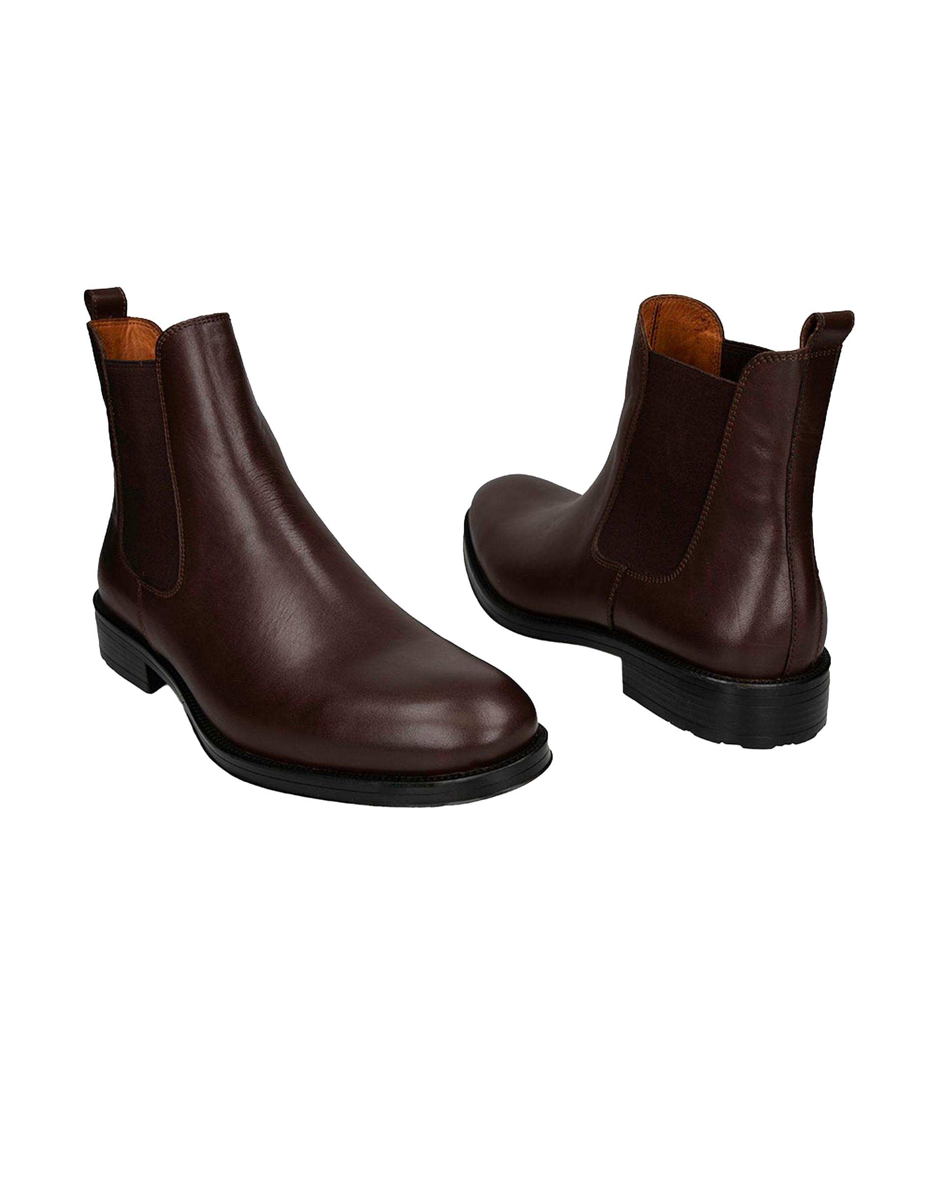 نیم بوت چرم مردانه طبی قهوه ای برتونیکس Berttonix کد ES-4055