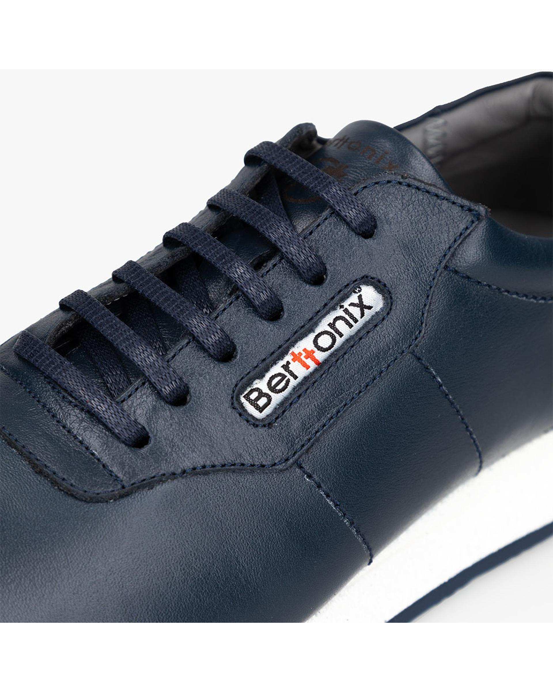 کفش چرم زنانه کژوال طبی سرمه ای برتونیکس Berttonix کد B 730