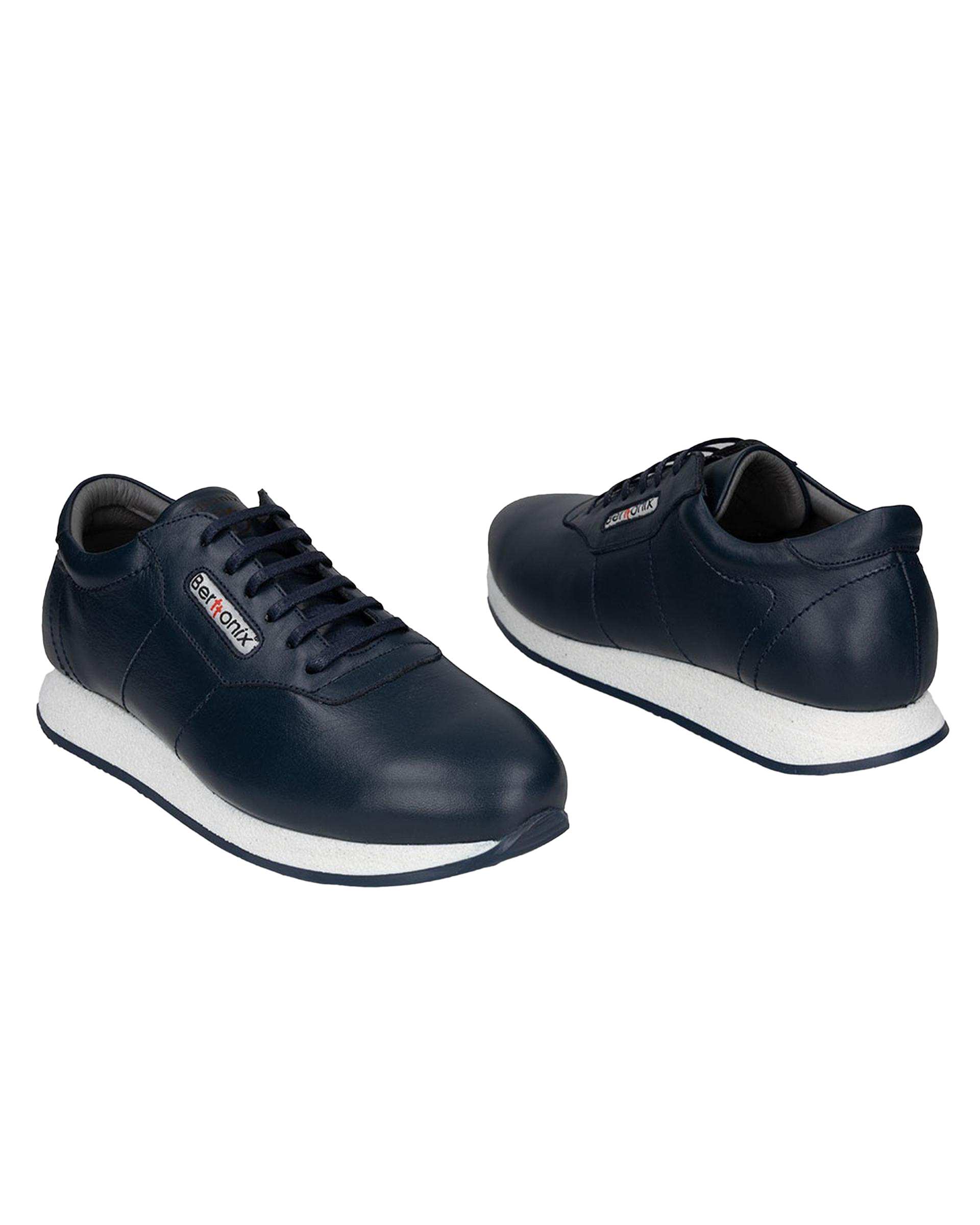 کفش چرم زنانه کژوال طبی سرمه ای برتونیکس Berttonix کد B 730