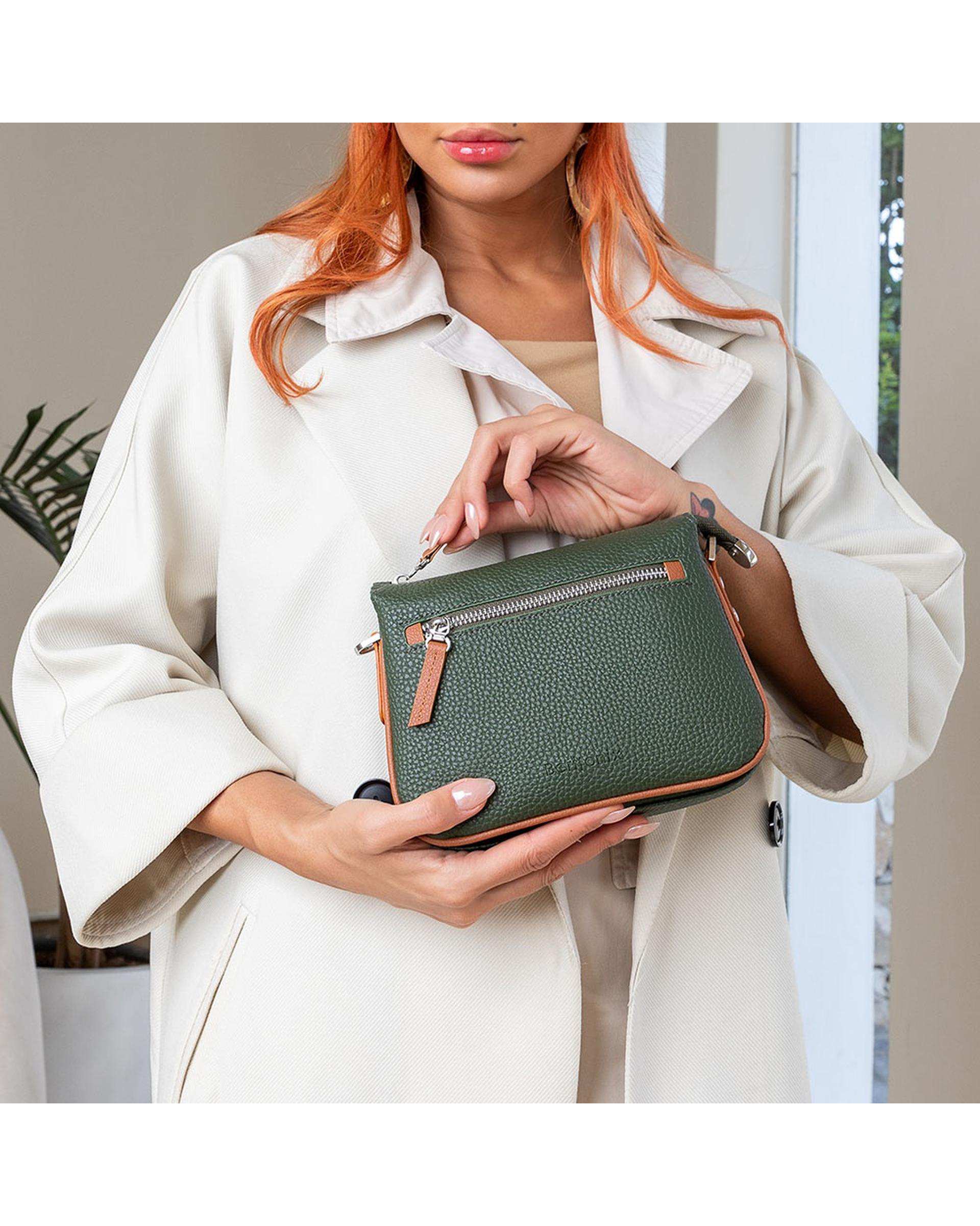 کیف دوشی زنانه طبی سبز برتونیکس Berttonix کد 1011