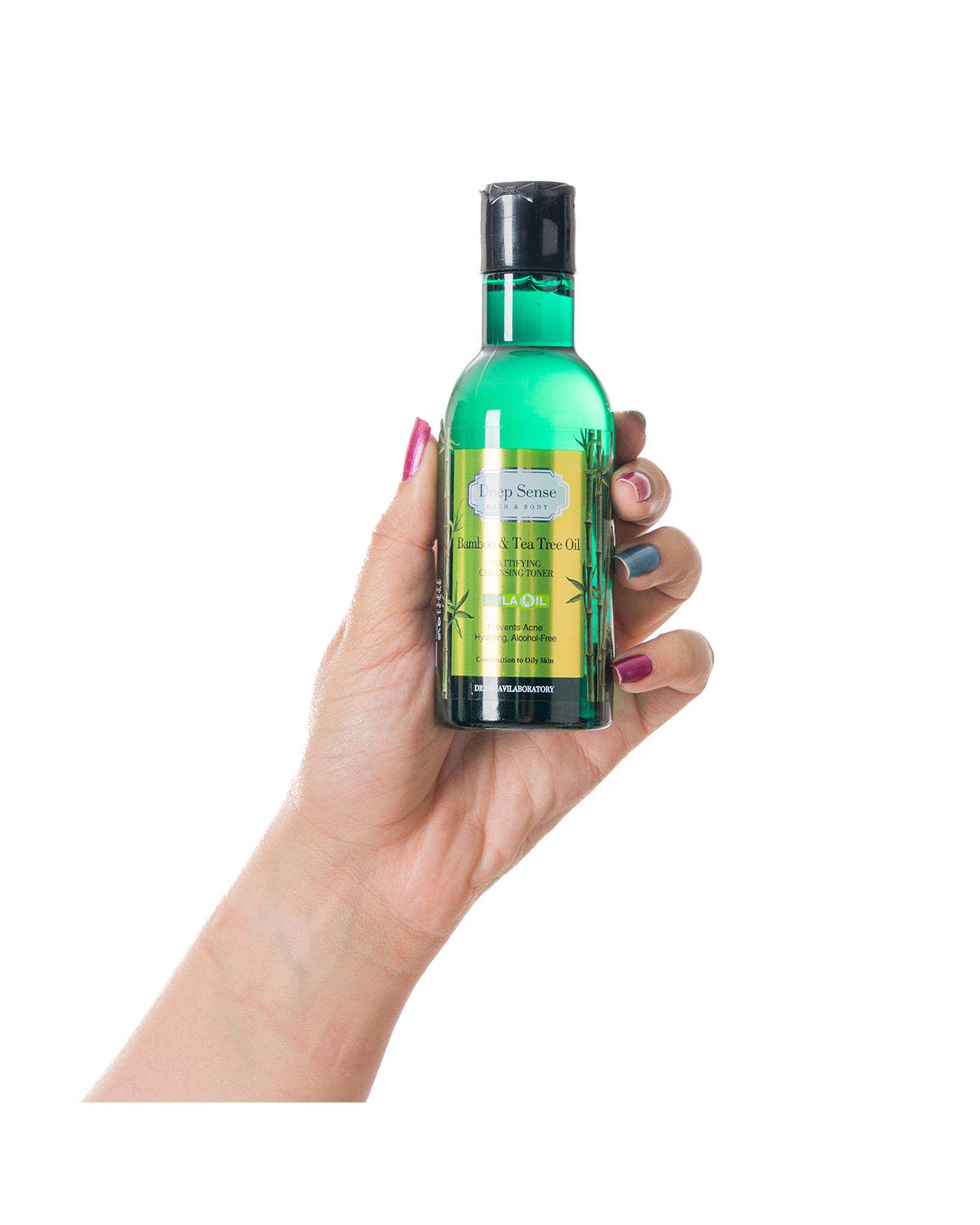 تونر پاک و مرطوب کننده صورت دیپ سنس حاوی عصاره بامبو و روغن درخت چای 160ml