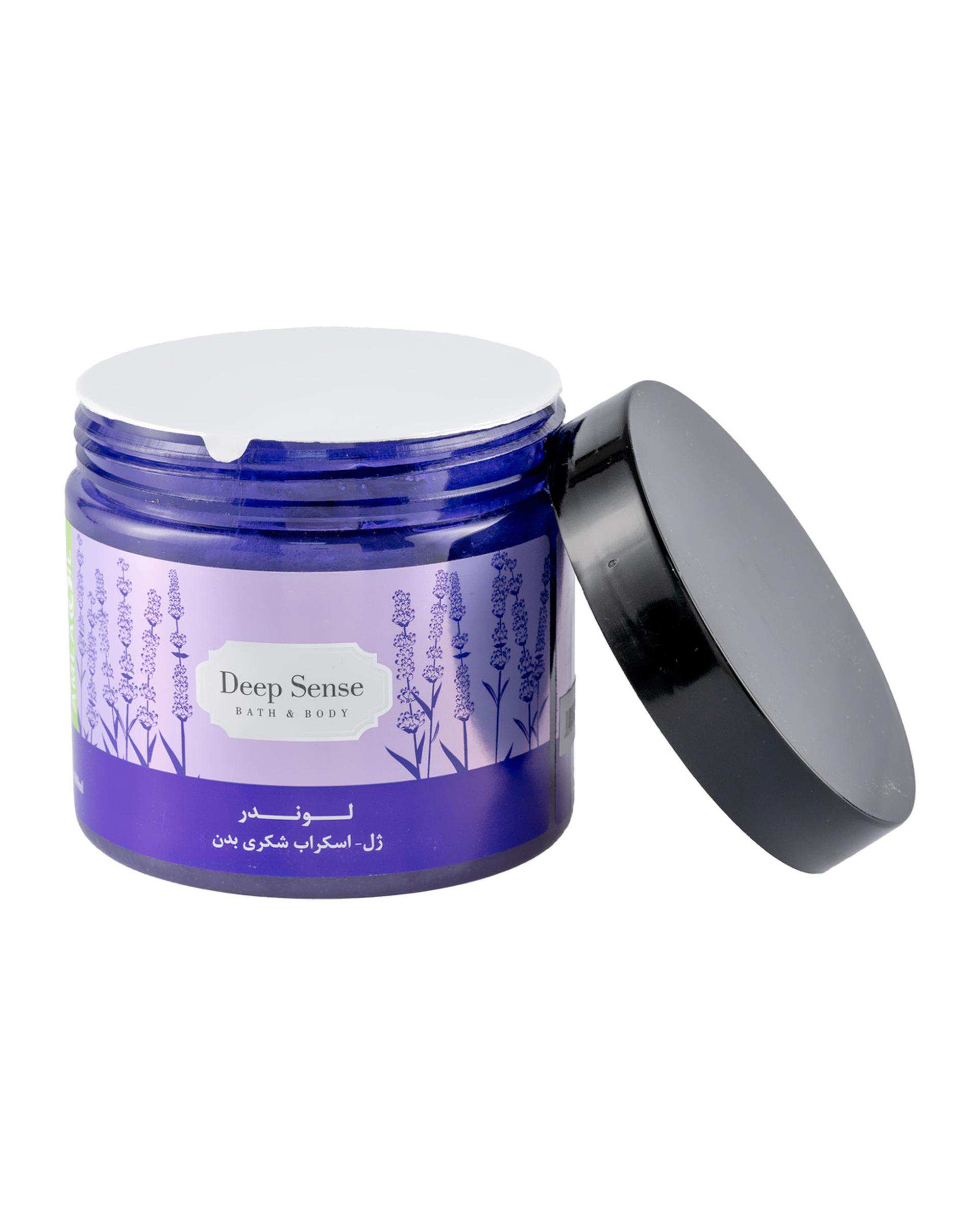 ژل اسکراب بدن لوندر دیپ سنس Deep Sense حاوی عصاره اسطوخودوس حجم 400ml