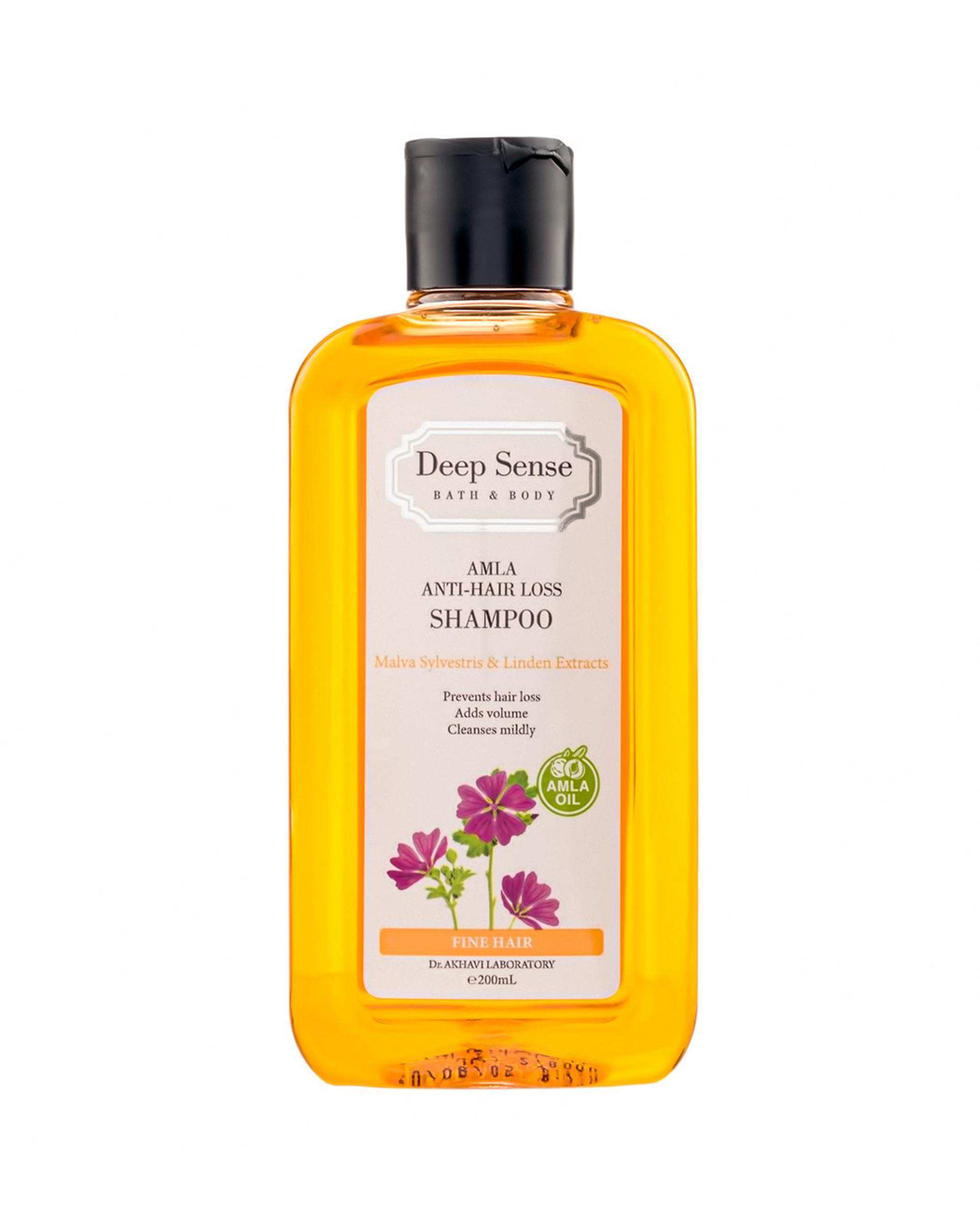 شامپو تقویت کننده و حجم دهنده مو دیپ سنس Deep Sense مناسب موهای دارای ریزش حجم 200ml