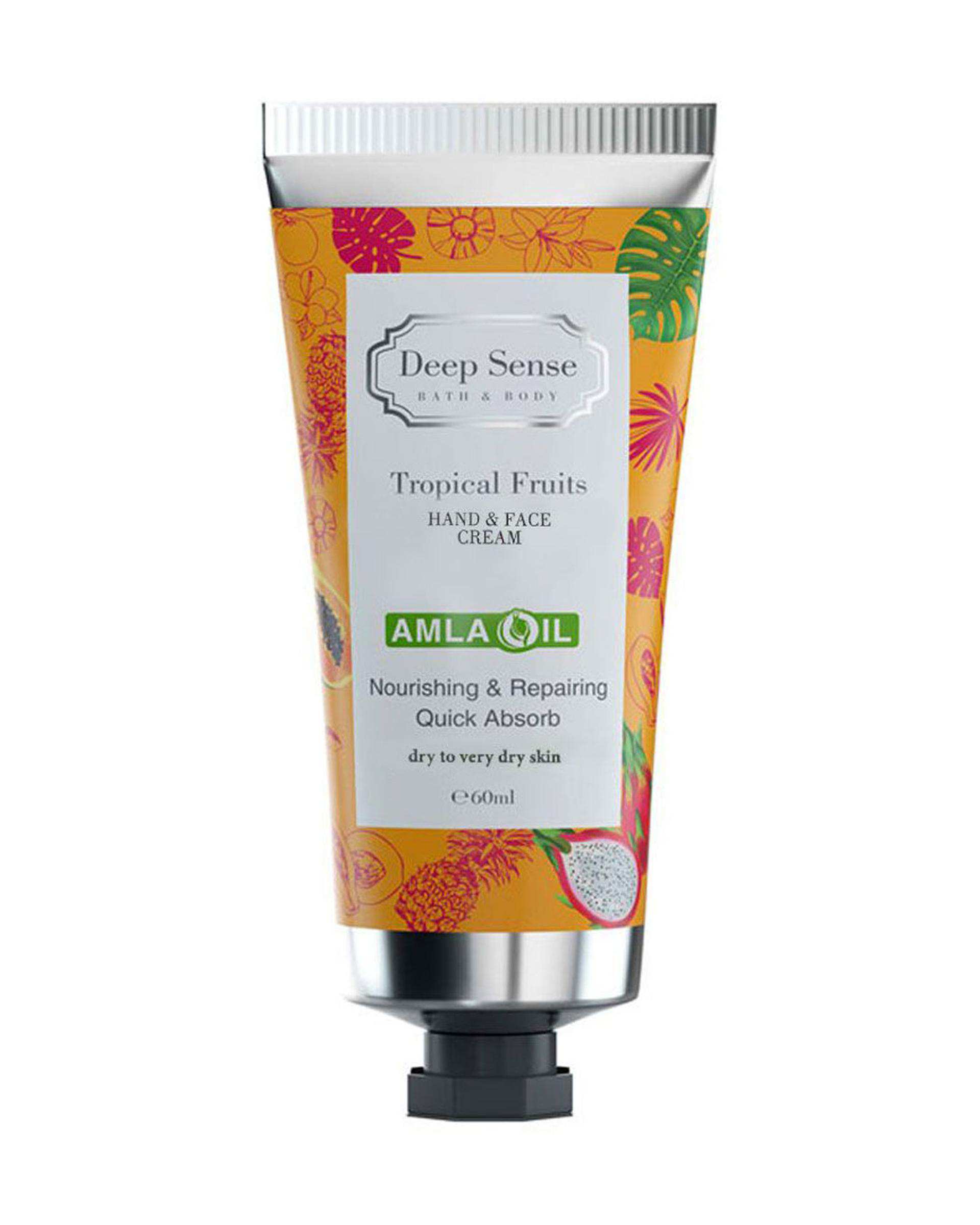 کرم مرطوب کننده دست و صورت تروپیکال دیپ سنس Deep Sense مناسب پوست های خشک و خیلی خشک 60ml