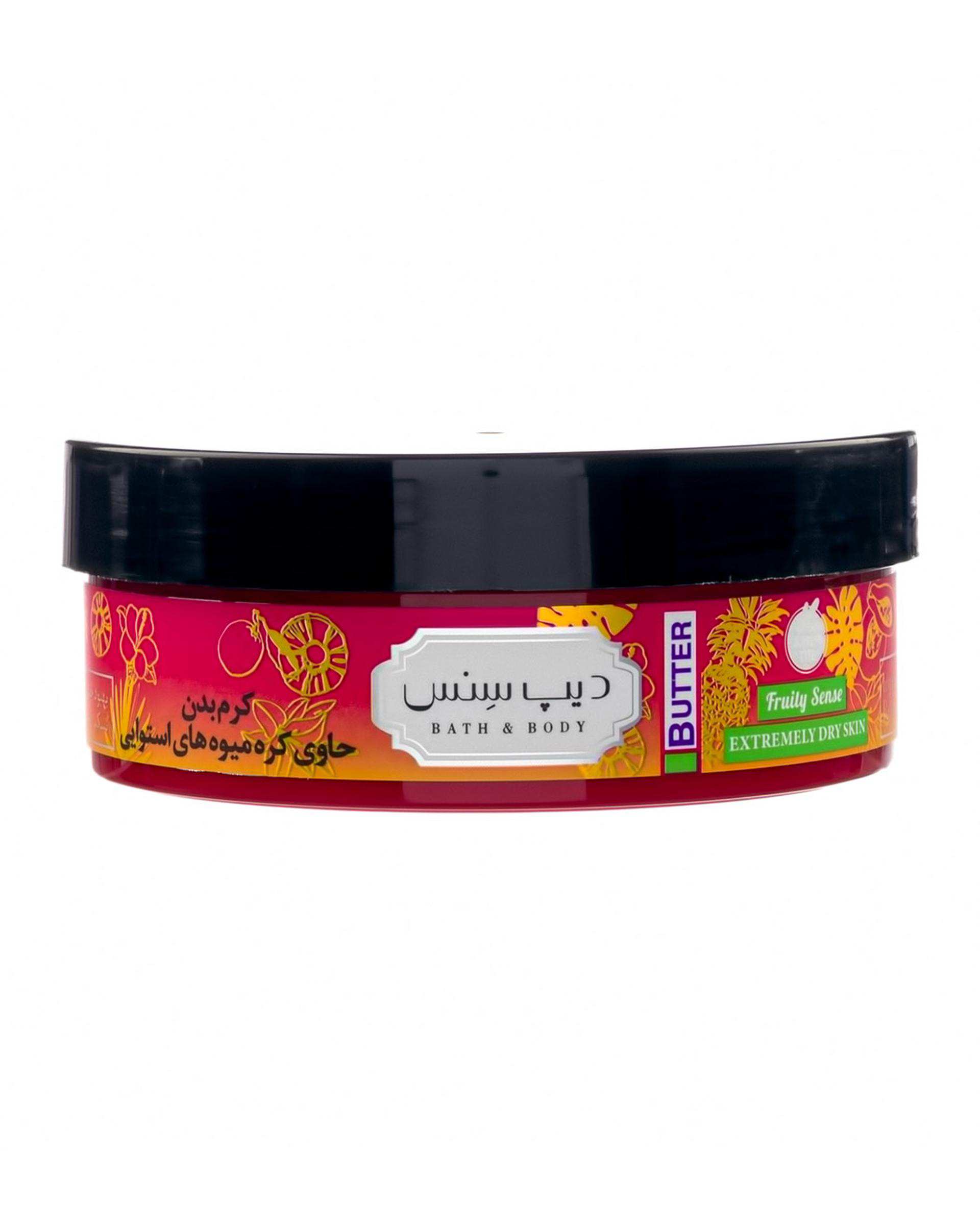 کره بدن تروپیکال دیپ سنس Deep Sense حاوی کره میوه ھای استوایی مناسب پوست بسیار خشک 200ml