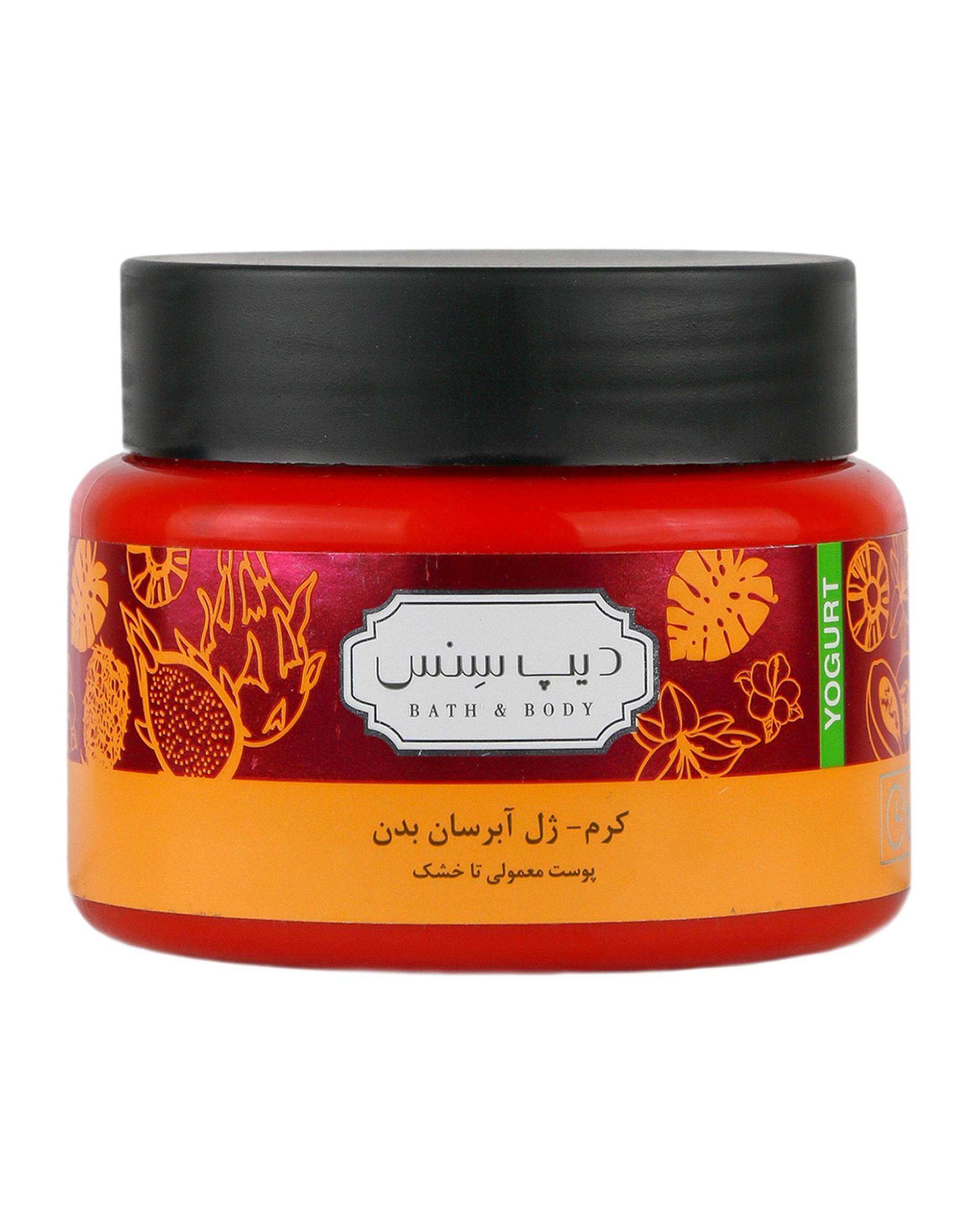 کرم ژل آبرسان بدن میوه ای Deep Sense مناسب پوست خشک و نرمال حجم 250ml