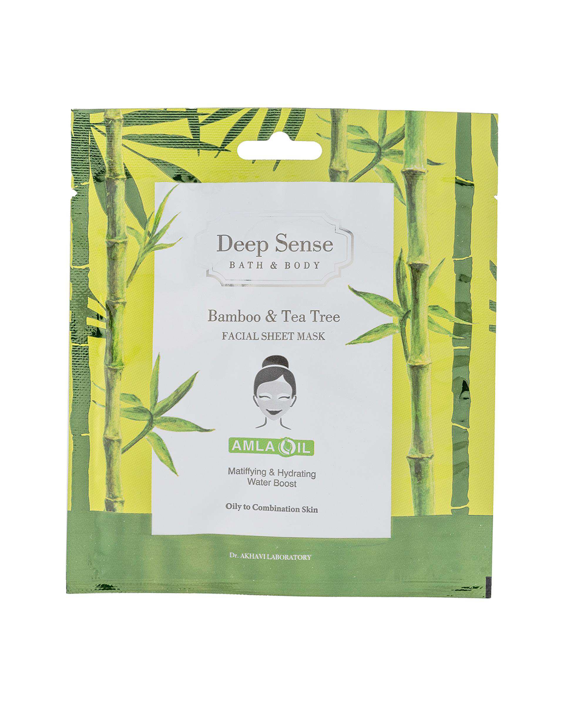 ماسک ورقه ای صورت دیپ سنس Deep Sense مناسب پوست چرب و مختلط حاوی عصاره بامبو و درخت چای حجم 25ml