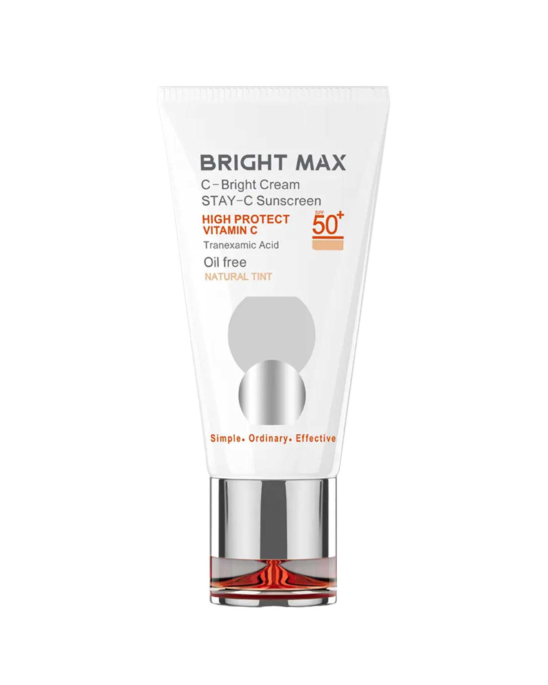 کرم ضد آفتاب رنگی ویتامین سی SPF50 برایت مکس Bright Max سری سی برایت رنگ طبیعی حجم 50ml