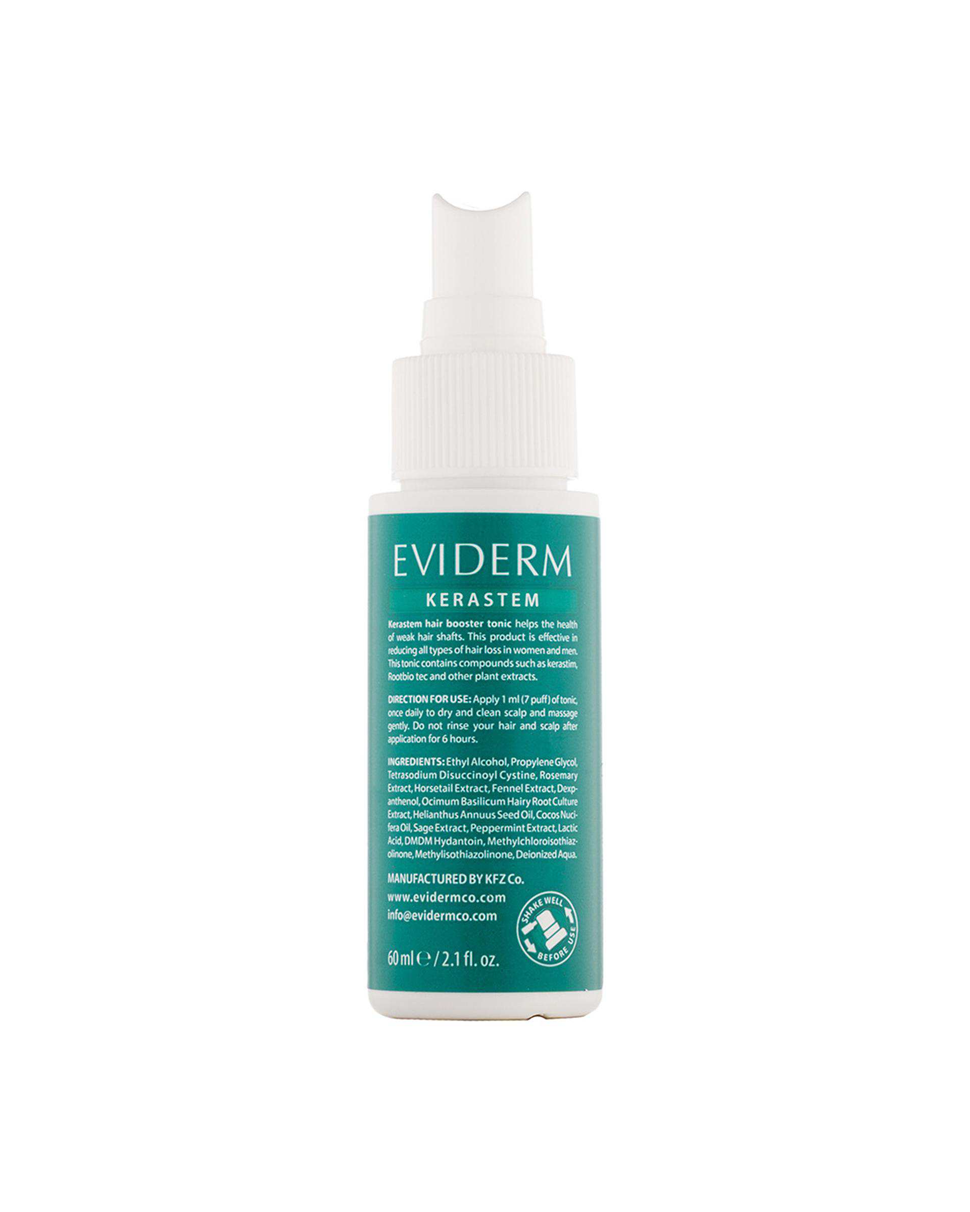 تونیک تقویت کننده مو اویدرم Eviderm مدل Kerastem حجم 60ml