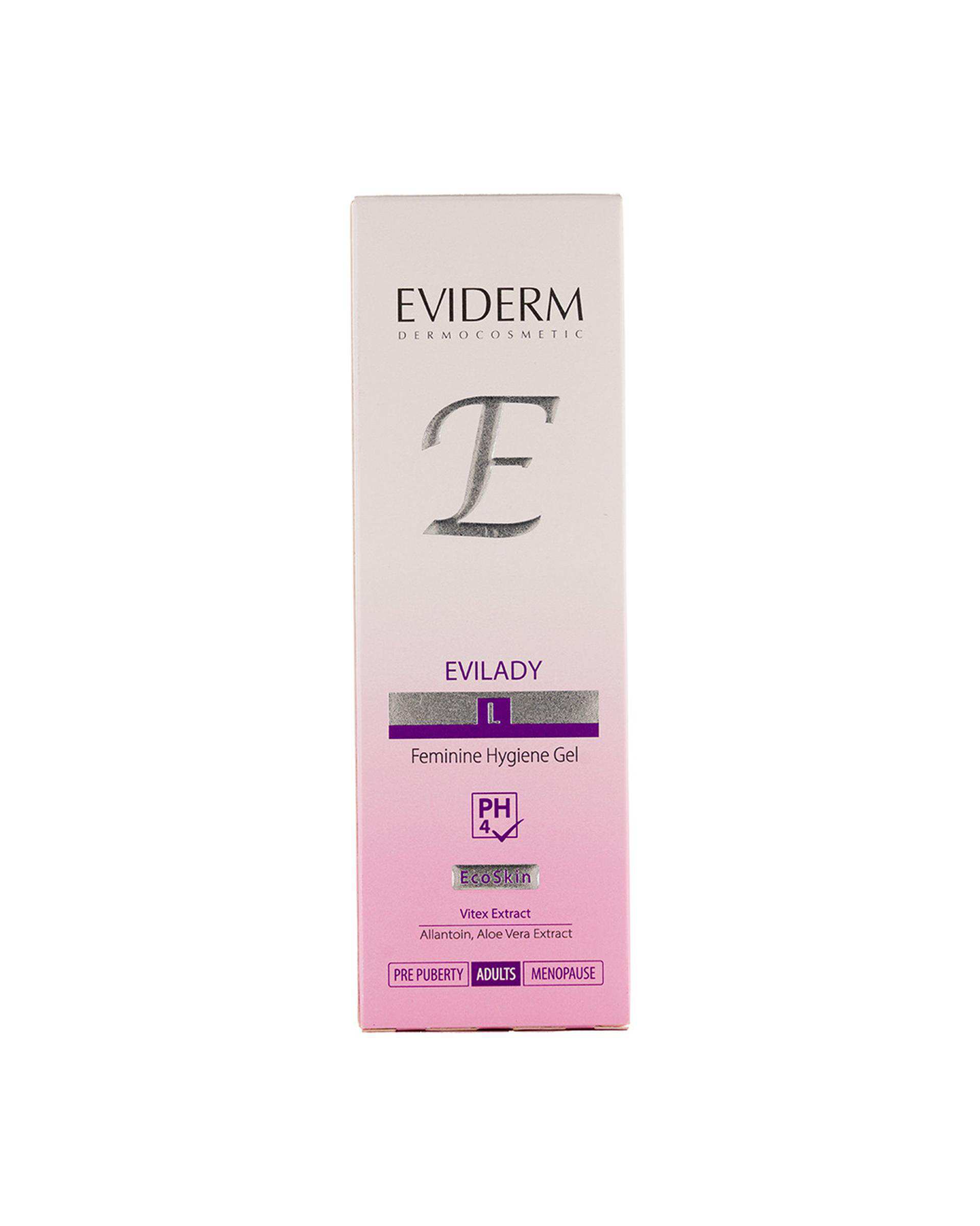 ژل بهداشتی اویدرم Eviderm مناسب برای بانوان بعد از دوران بلوغ حجم 150ml