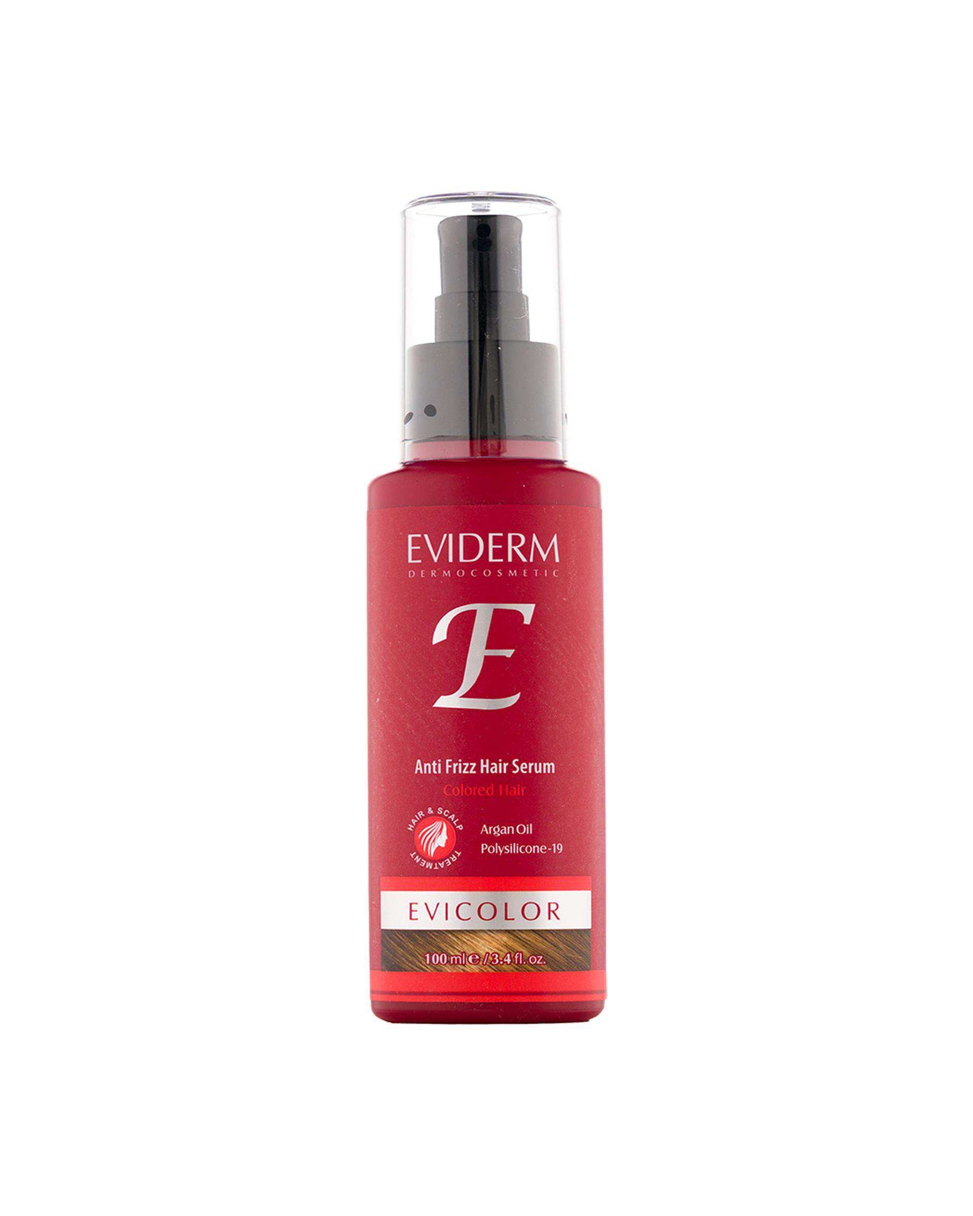 سرم حالت دهنده و نرم کننده اویدرم Eviderm مناسب موهای رنگ شده حجم 100ml
